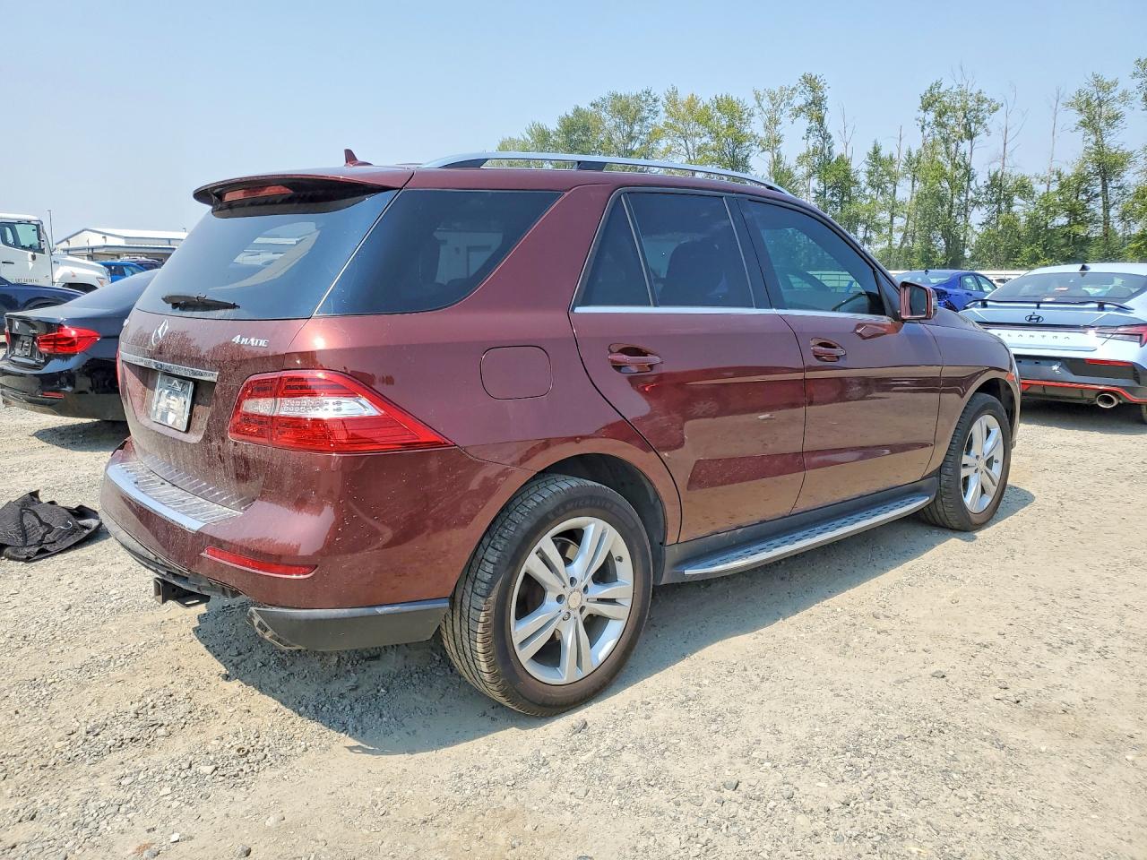 2014 Mercedes-benz Ml 350 4matic Maroon vin: 4JGDA5HB7EA355150