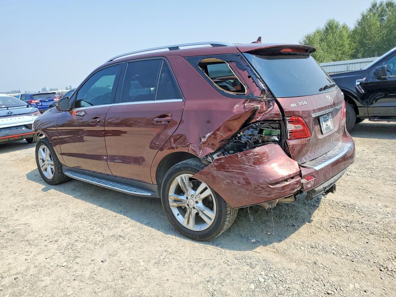 2014 Mercedes-benz Ml 350 4matic Maroon vin: 4JGDA5HB7EA355150