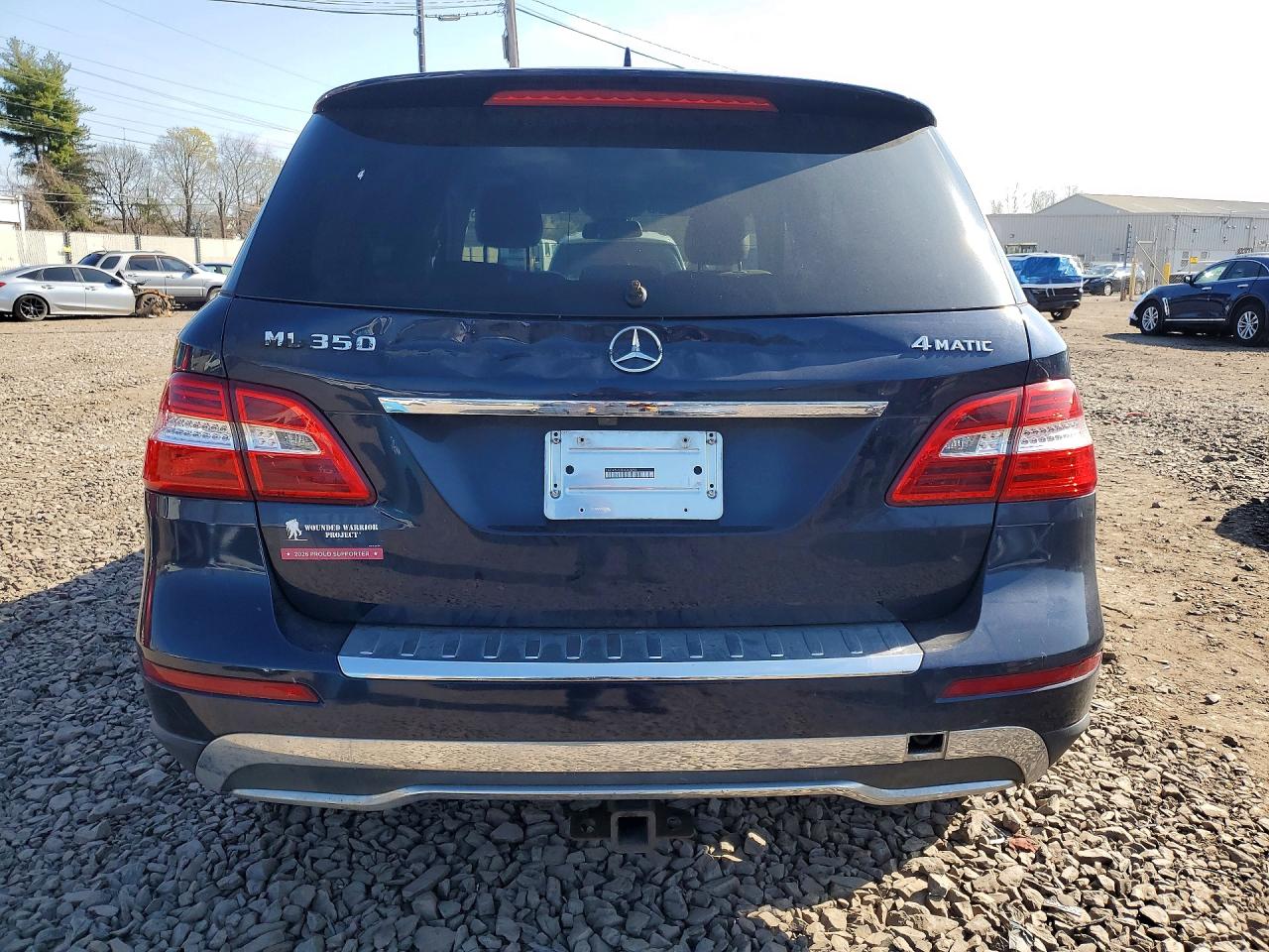 2014 Mercedes-benz Ml 350 4matic Blue vin: 4JGDA5HB7EA363930
