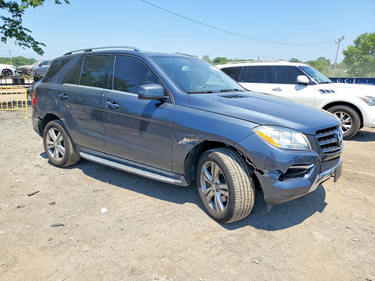 2014 Mercedes-benz Ml 350 4matic Gray vin: 4JGDA5HB7EA373311