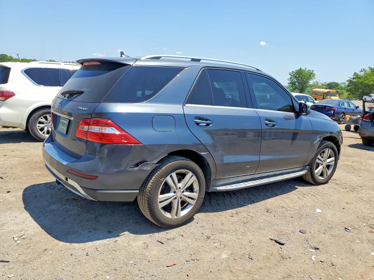 2014 Mercedes-benz Ml 350 4matic Gray vin: 4JGDA5HB7EA373311