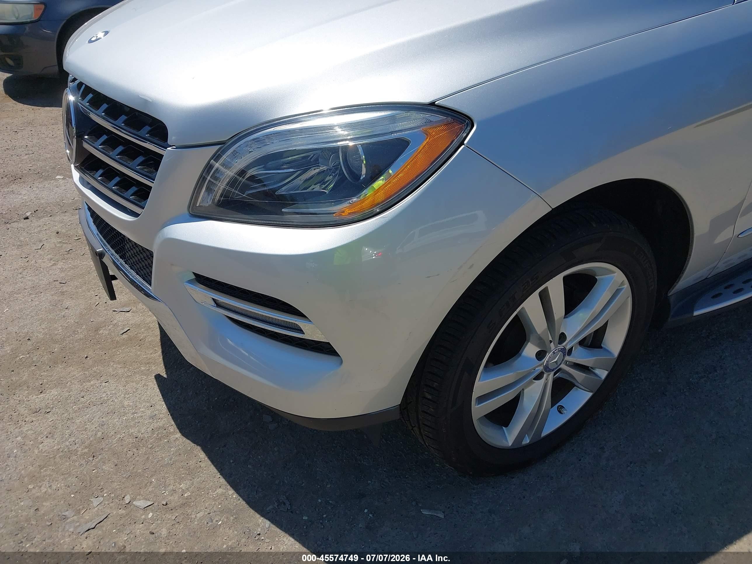 2014 Mercedes-benz Ml 350 4matic Silver vin: 4JGDA5HB7EA377651