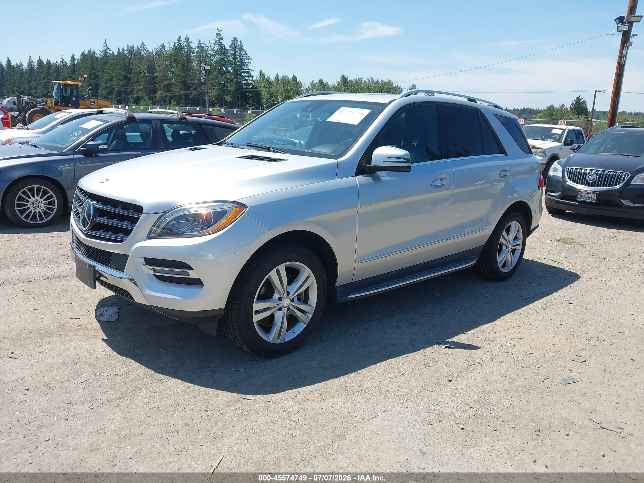 2014 Mercedes-benz Ml 350 4matic Silver vin: 4JGDA5HB7EA377651
