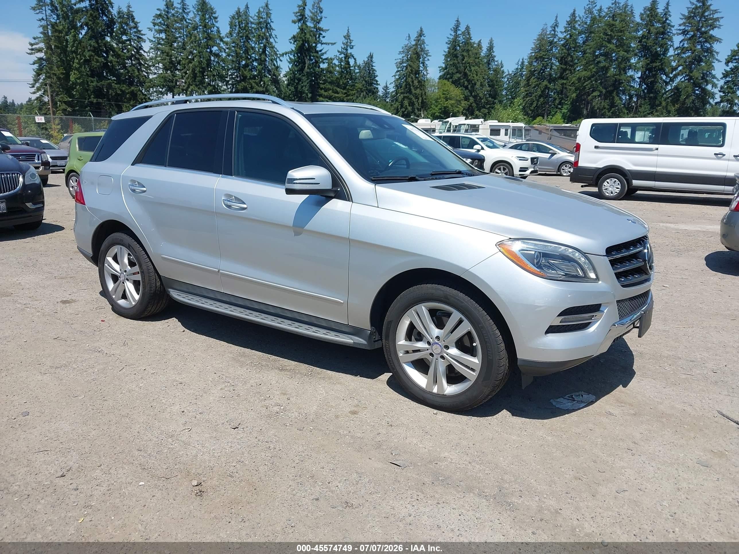 2014 Mercedes-benz Ml 350 4matic Silver vin: 4JGDA5HB7EA377651