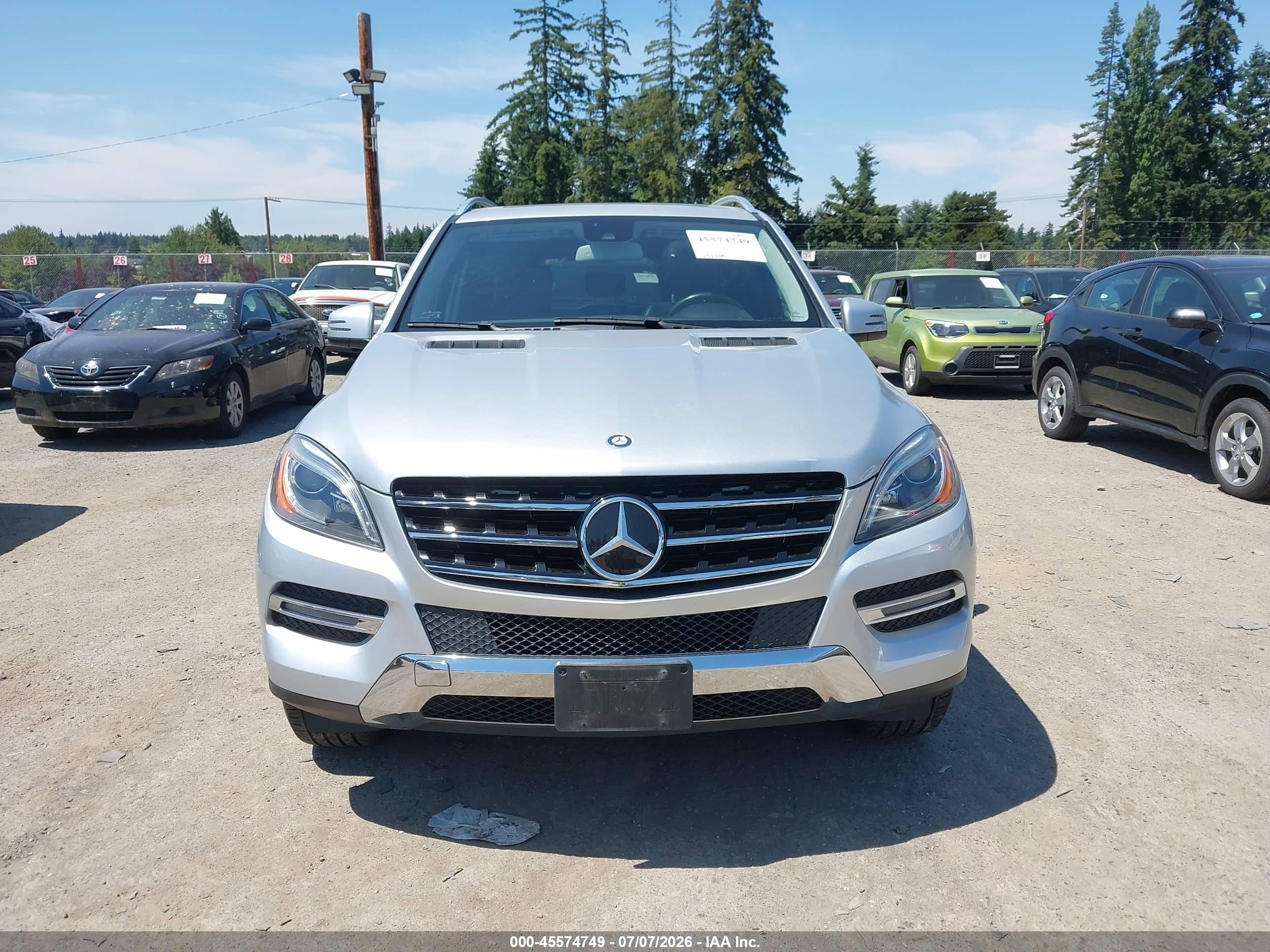 2014 Mercedes-benz Ml 350 4matic Silver vin: 4JGDA5HB7EA377651