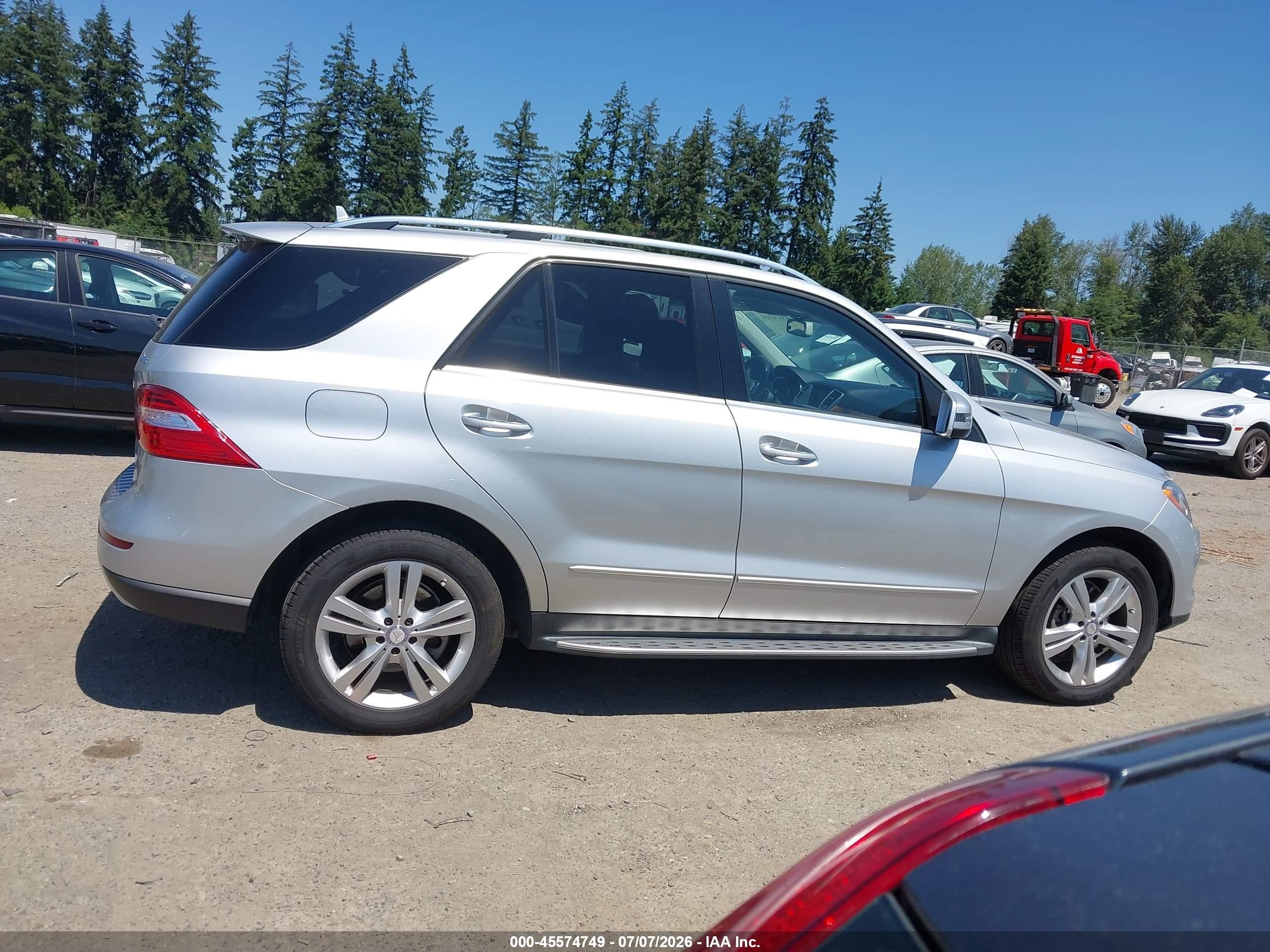 2014 Mercedes-benz Ml 350 4matic Silver vin: 4JGDA5HB7EA377651