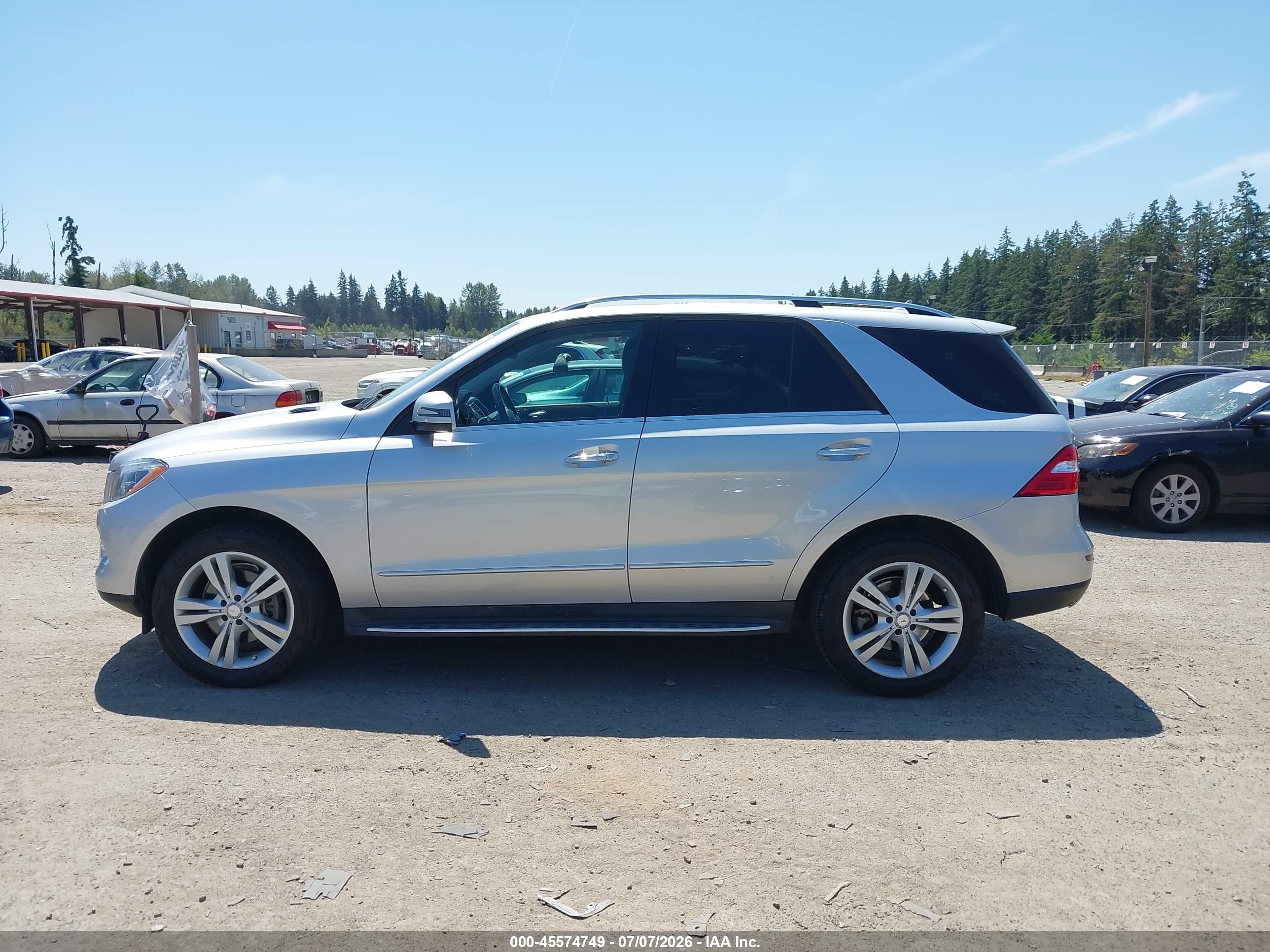 2014 Mercedes-benz Ml 350 4matic Silver vin: 4JGDA5HB7EA377651