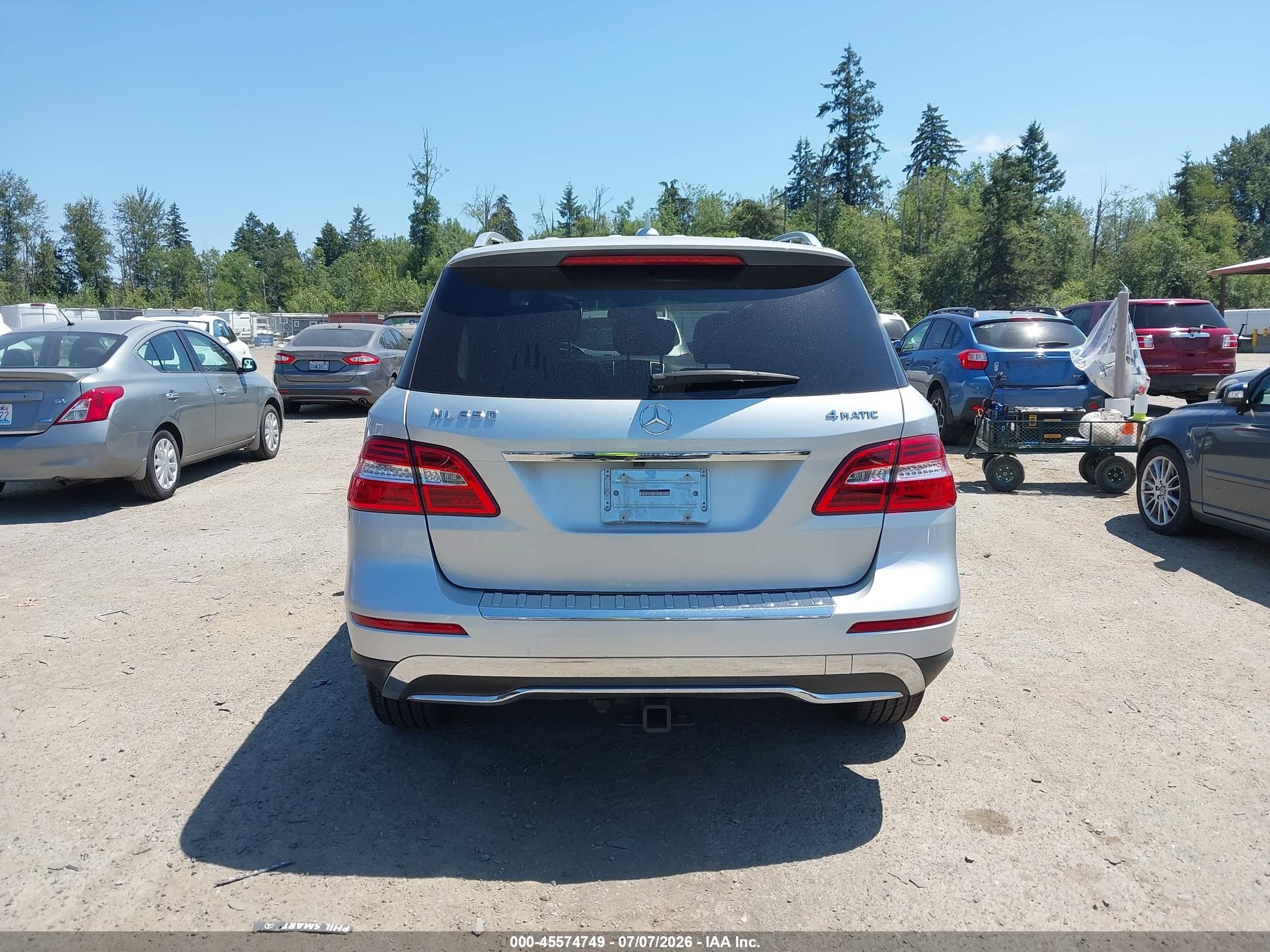 2014 Mercedes-benz Ml 350 4matic Silver vin: 4JGDA5HB7EA377651
