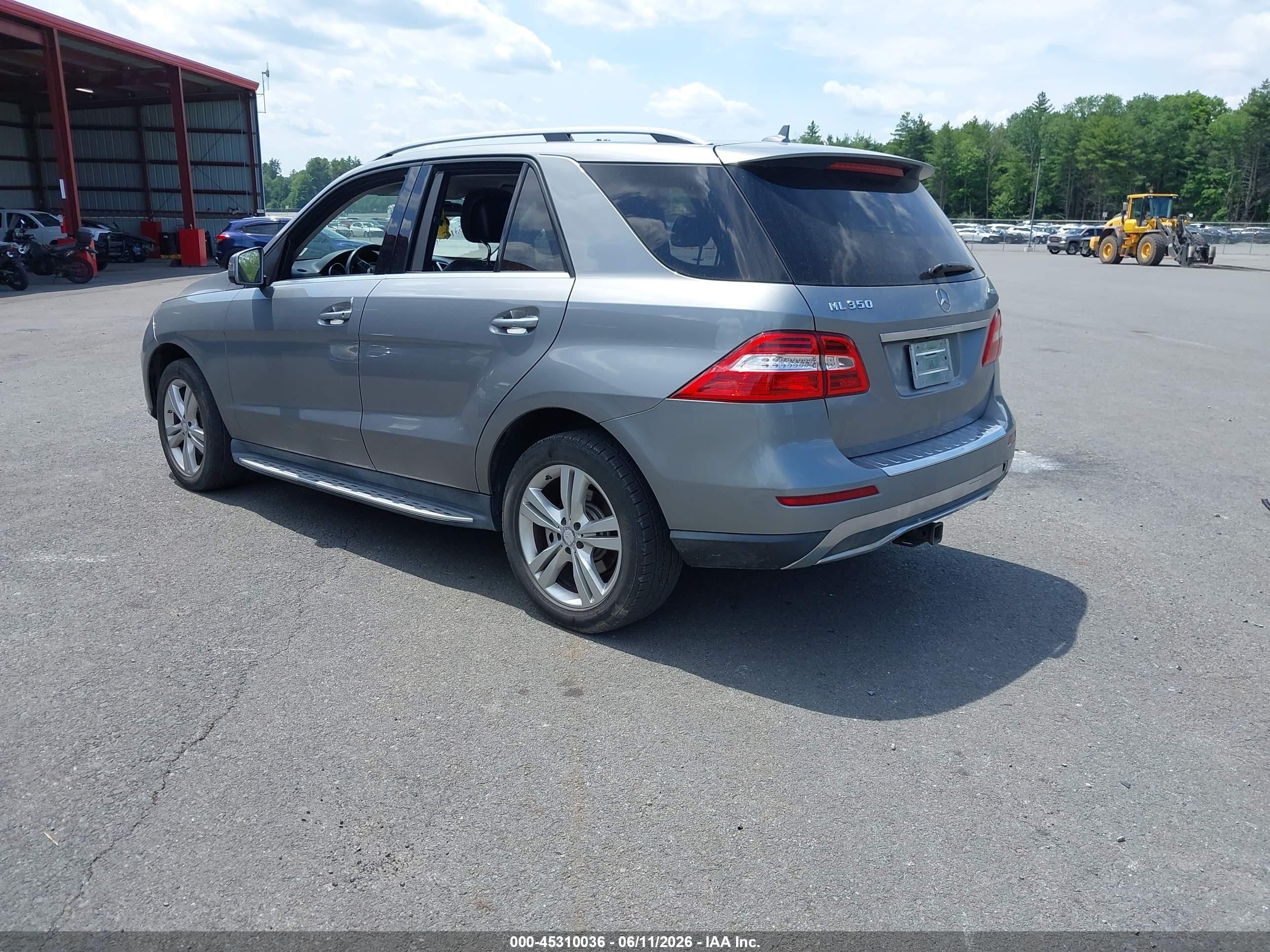 2014 Mercedes-benz Ml 350 4matic Gray vin: 4JGDA5HB7EA409210