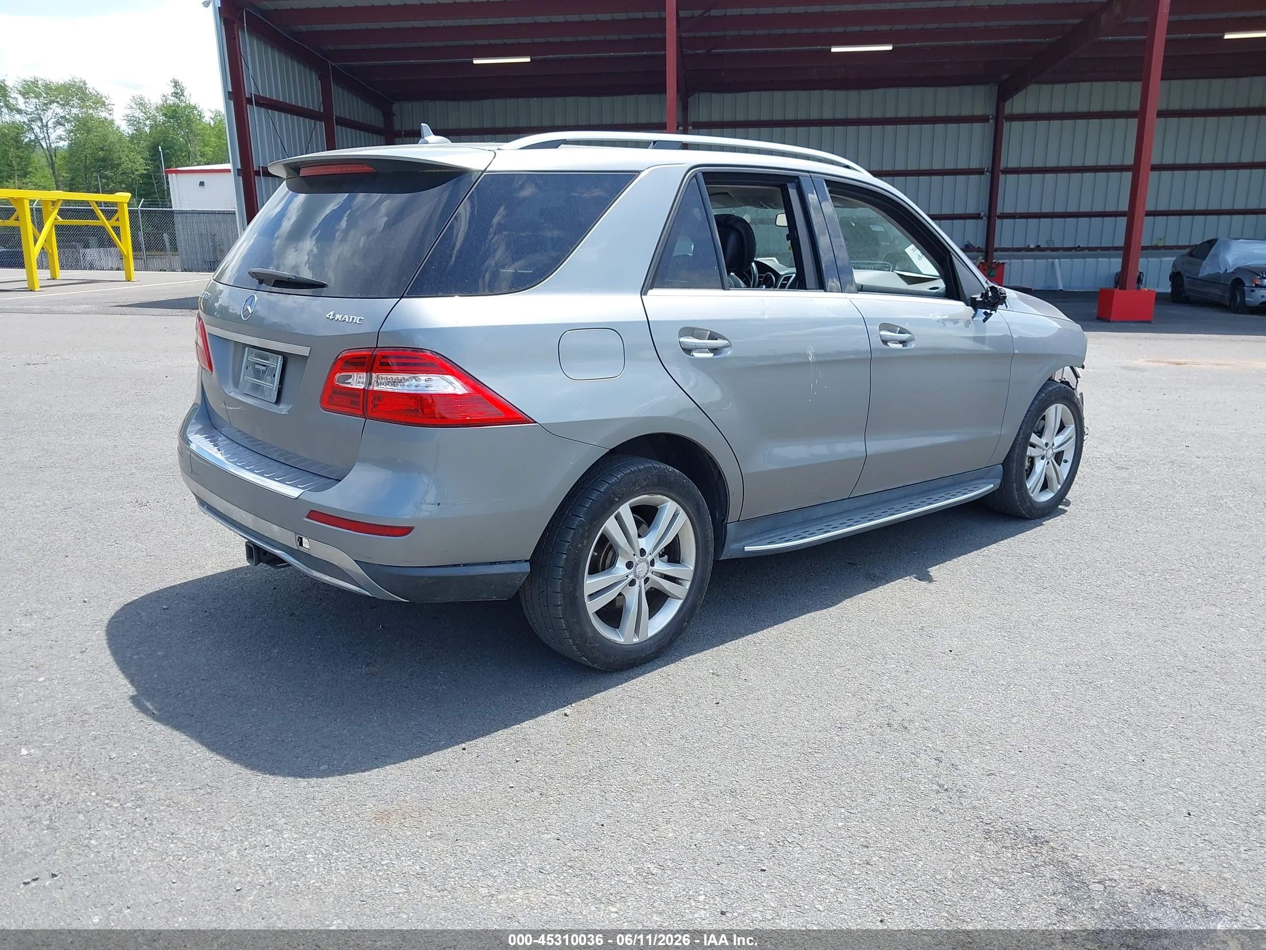 2014 Mercedes-benz Ml 350 4matic Gray vin: 4JGDA5HB7EA409210