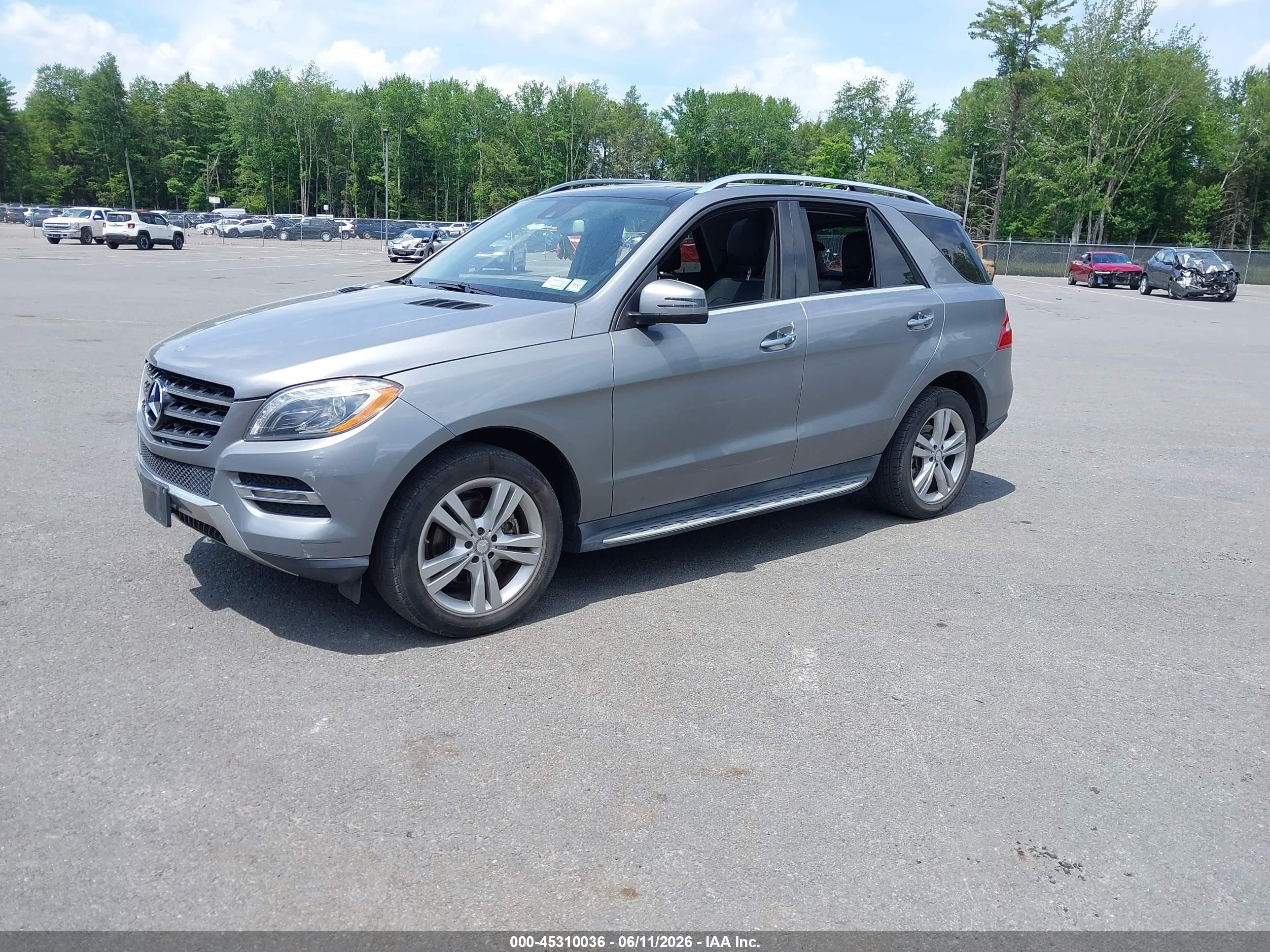 2014 Mercedes-benz Ml 350 4matic Gray vin: 4JGDA5HB7EA409210