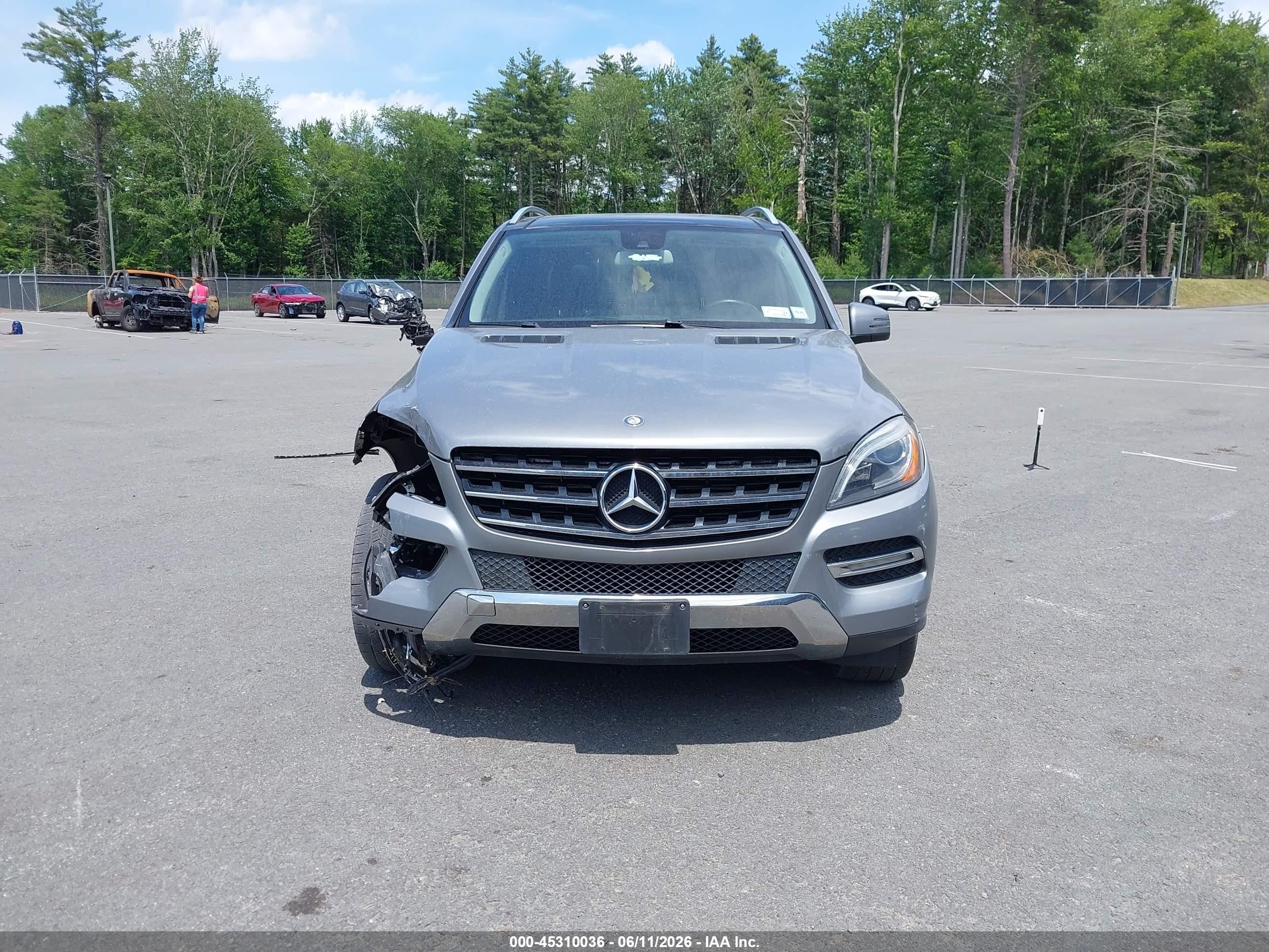 2014 Mercedes-benz Ml 350 4matic Gray vin: 4JGDA5HB7EA409210