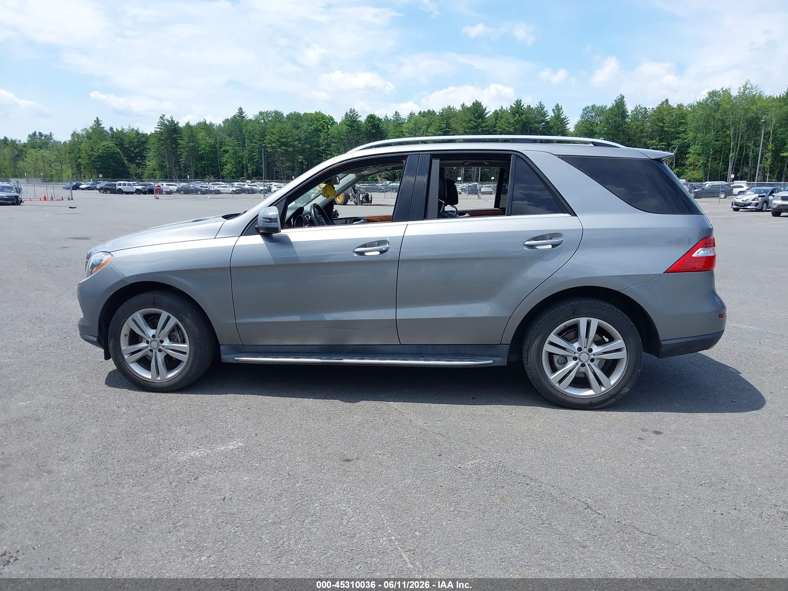 2014 Mercedes-benz Ml 350 4matic Gray vin: 4JGDA5HB7EA409210