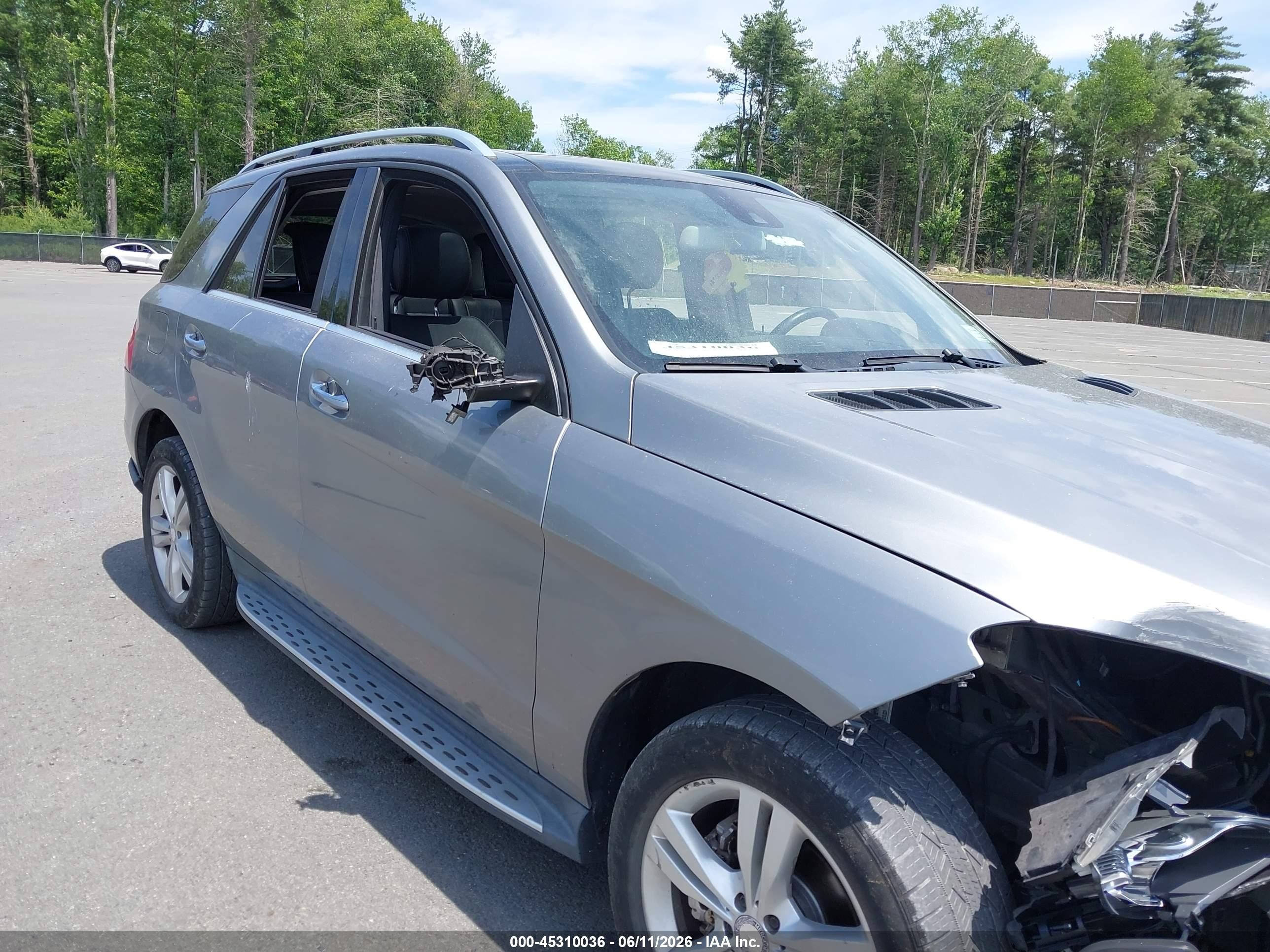 2014 Mercedes-benz Ml 350 4matic Gray vin: 4JGDA5HB7EA409210