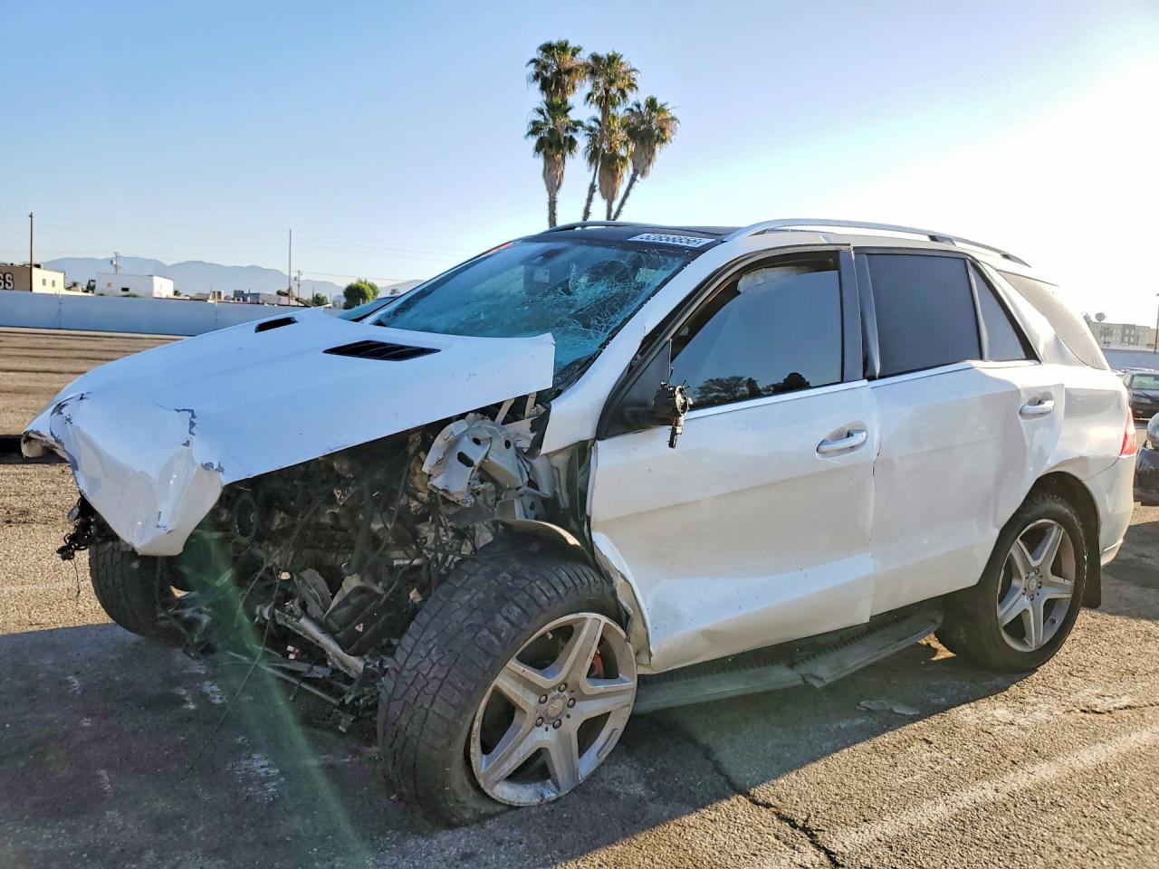 2015 Mercedes-benz Ml 350 4matic White vin: 4JGDA5HB7FA445853
