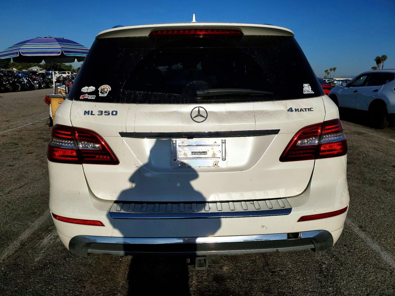 2015 Mercedes-benz Ml 350 4matic White vin: 4JGDA5HB7FA445853