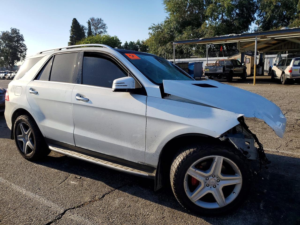 2015 Mercedes-benz Ml 350 4matic White vin: 4JGDA5HB7FA445853