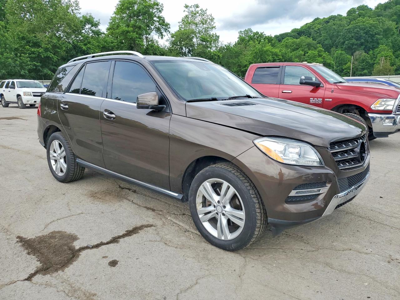 2015 Mercedes-benz Ml 350 4matic Brown vin: 4JGDA5HB7FA482787
