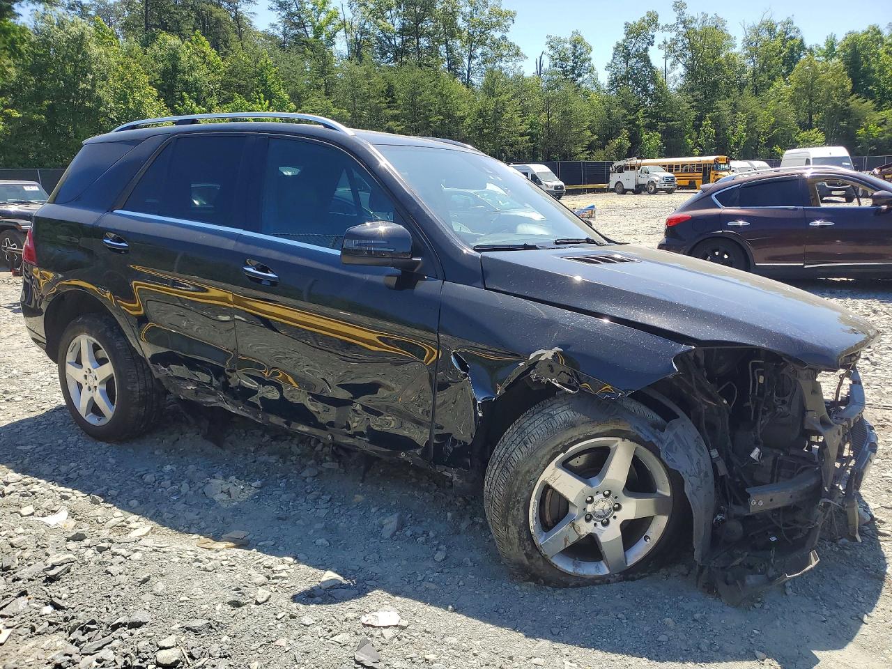 2015 Mercedes-benz Ml 350 4matic Black vin: 4JGDA5HB7FA507414
