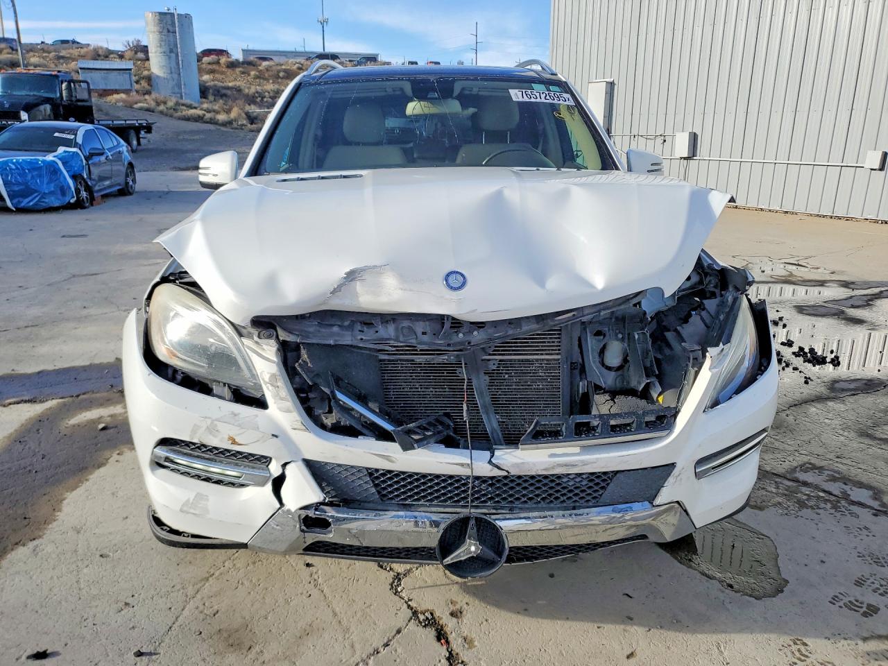 2015 Mercedes-benz Ml 350 4matic White vin: 4JGDA5HB7FA590830
