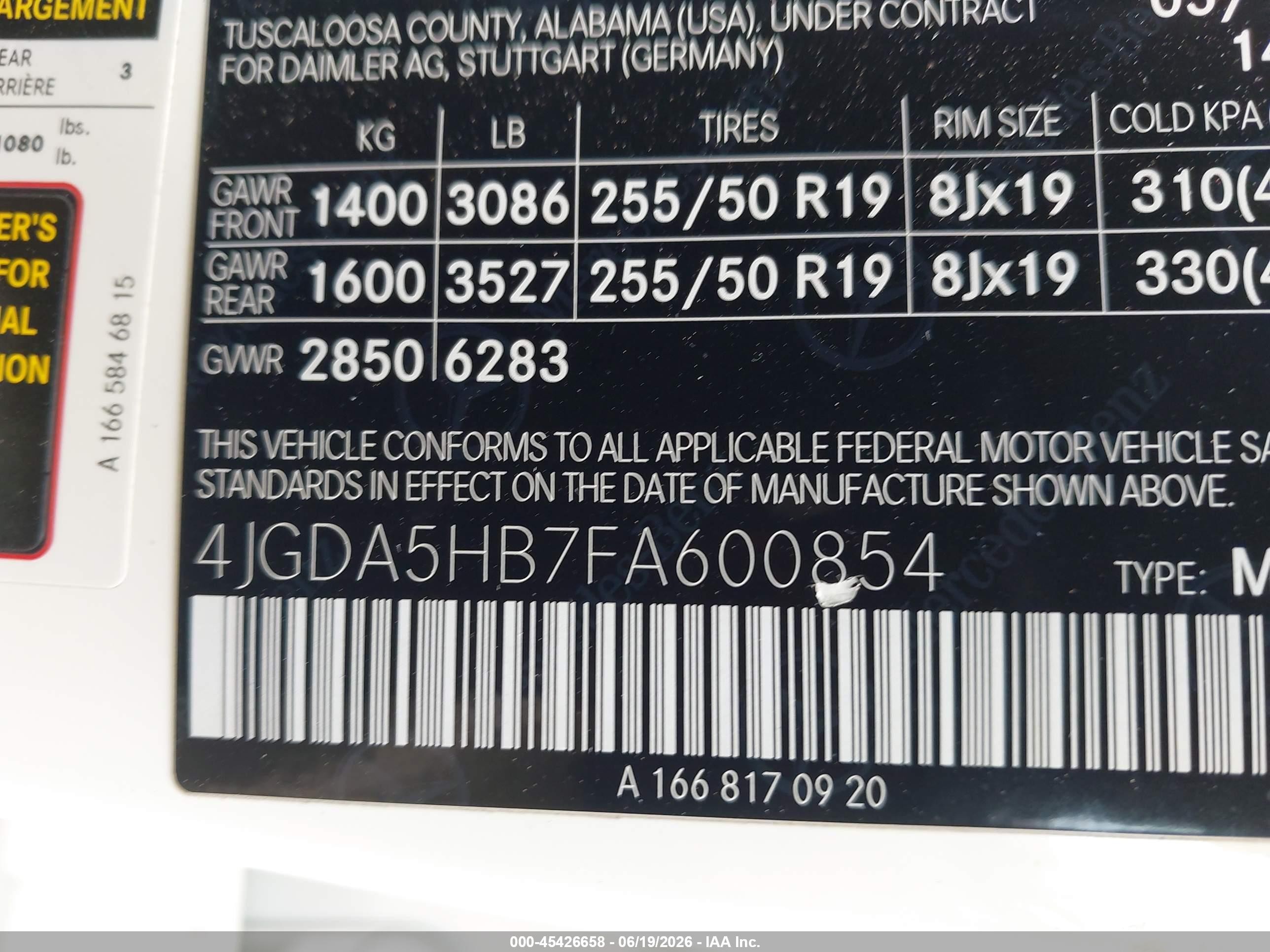 2015 Mercedes-benz Ml 350 4matic Белый vin: 4JGDA5HB7FA600854
