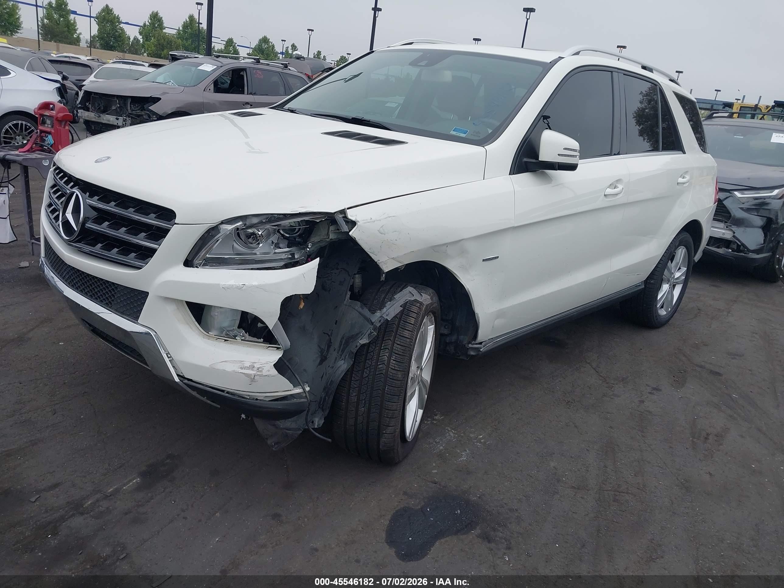 2012 Mercedes-benz Ml 350 4matic White vin: 4JGDA5HB8CA001487