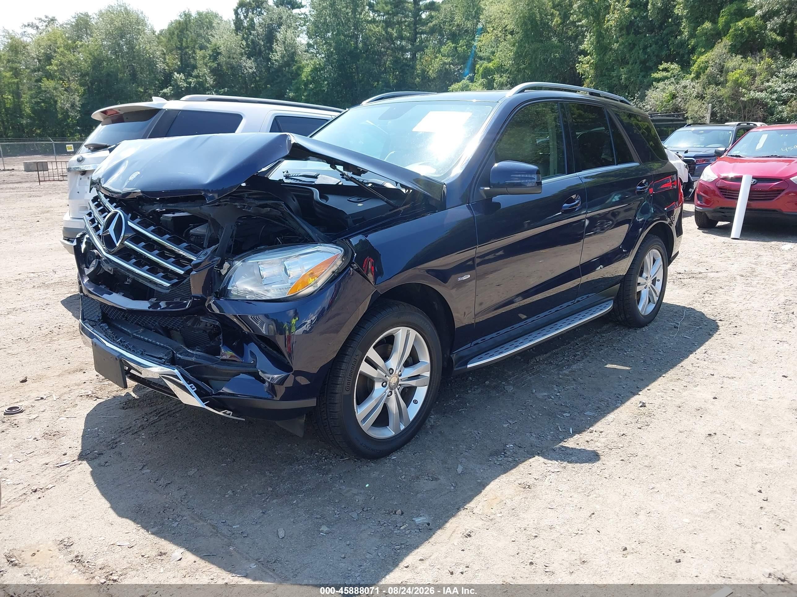 2012 Mercedes-benz Ml 350 4matic Синий vin: 4JGDA5HB8CA008892