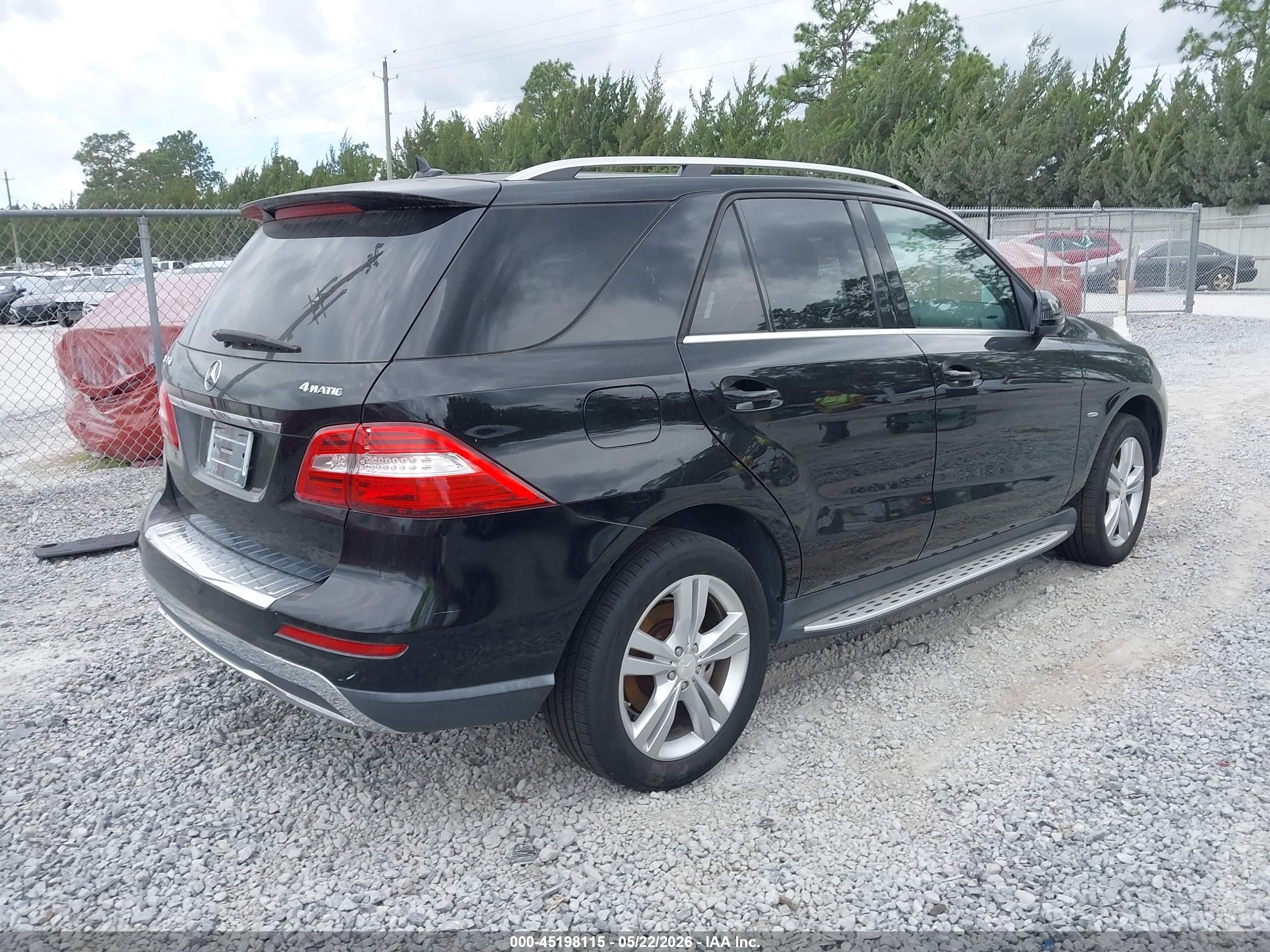 2012 Mercedes-benz Ml 350 4matic Black vin: 4JGDA5HB8CA011324