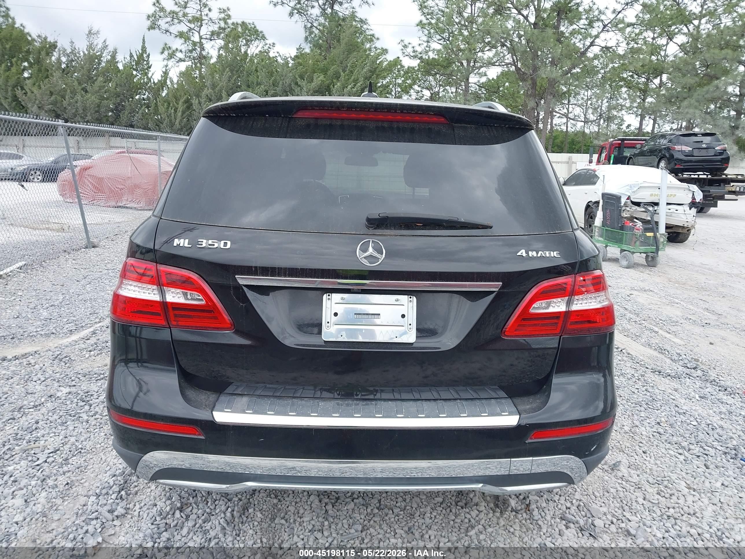 2012 Mercedes-benz Ml 350 4matic Black vin: 4JGDA5HB8CA011324