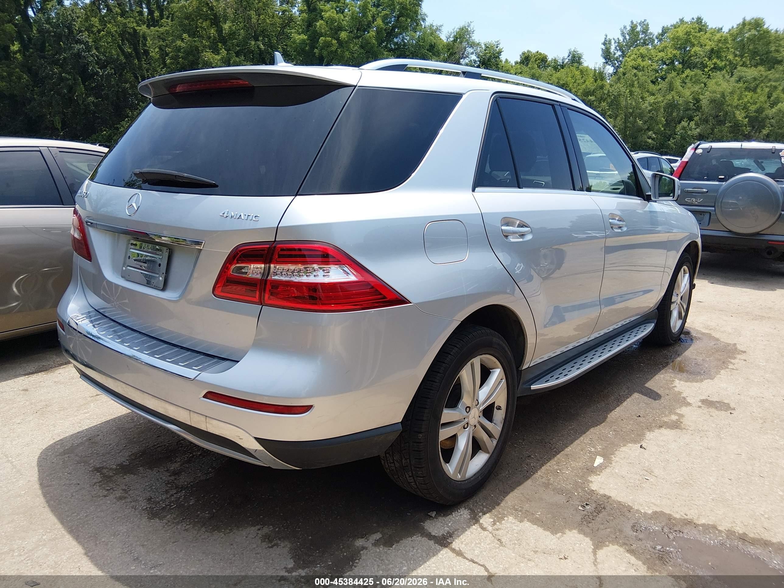 2012 Mercedes-benz Ml 350 4matic Silver vin: 4JGDA5HB8CA022145