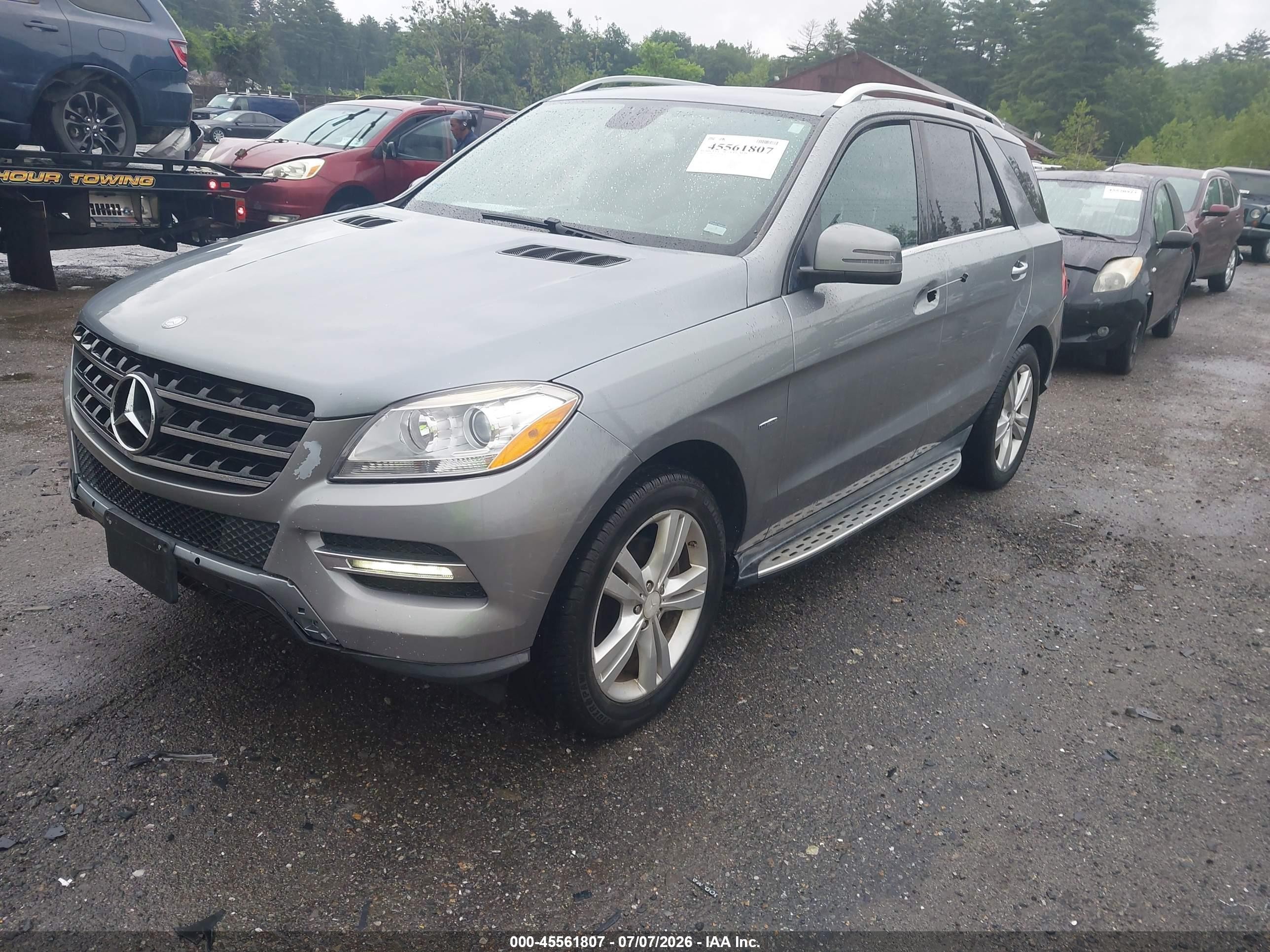 2012 Mercedes-benz Ml 350 4matic Gray vin: 4JGDA5HB8CA023733