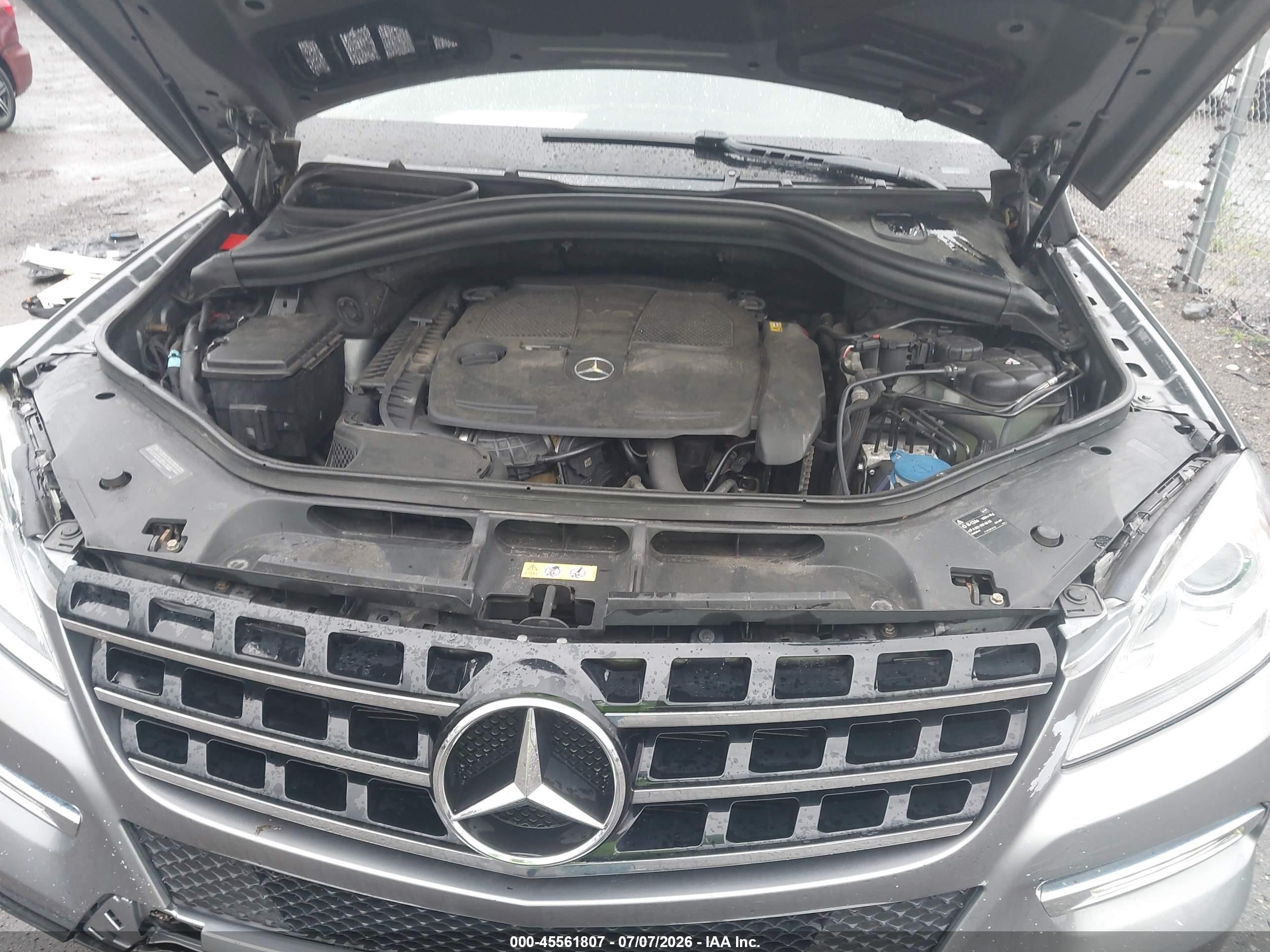 2012 Mercedes-benz Ml 350 4matic Gray vin: 4JGDA5HB8CA023733