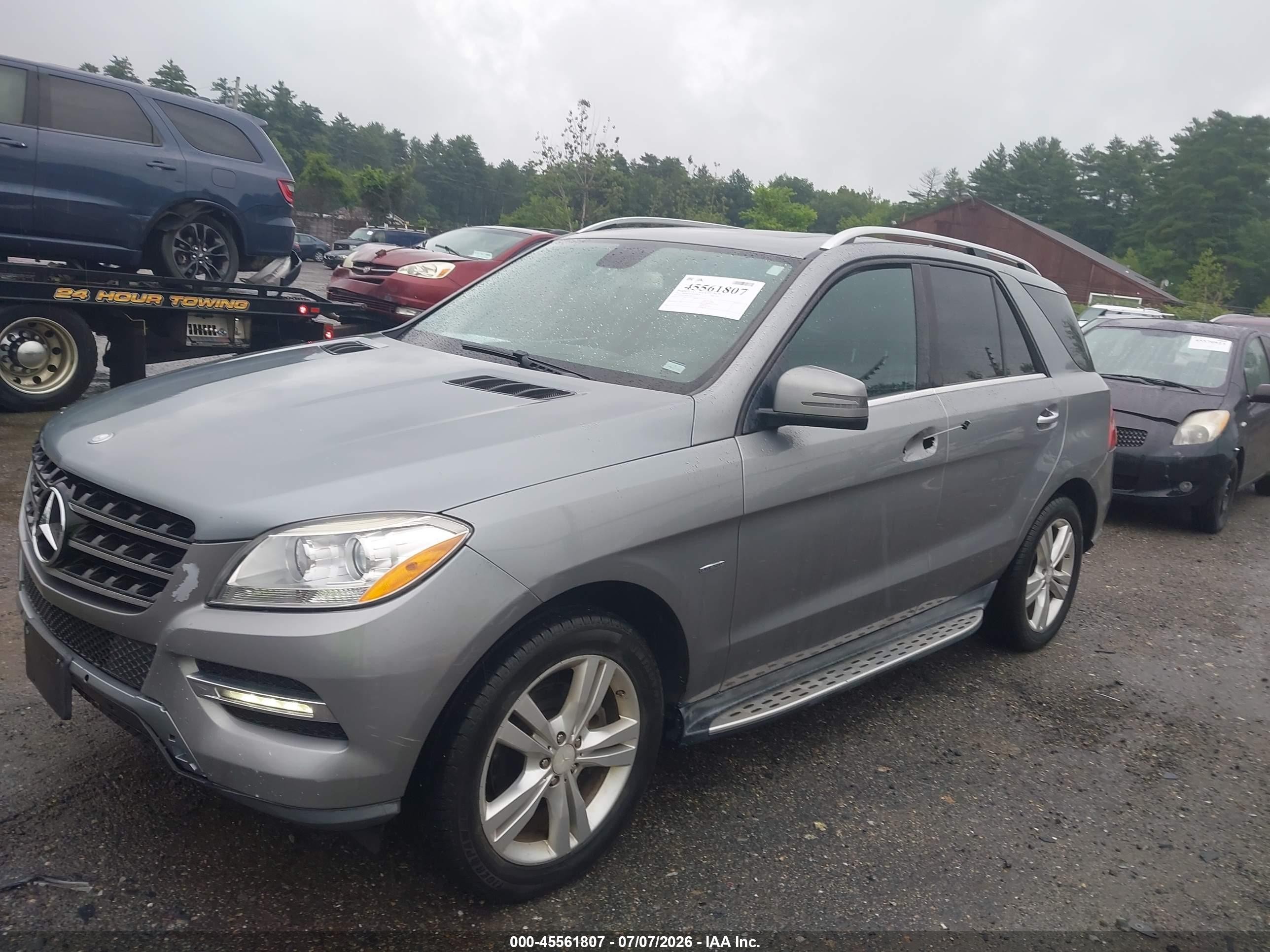 2012 Mercedes-benz Ml 350 4matic Gray vin: 4JGDA5HB8CA023733
