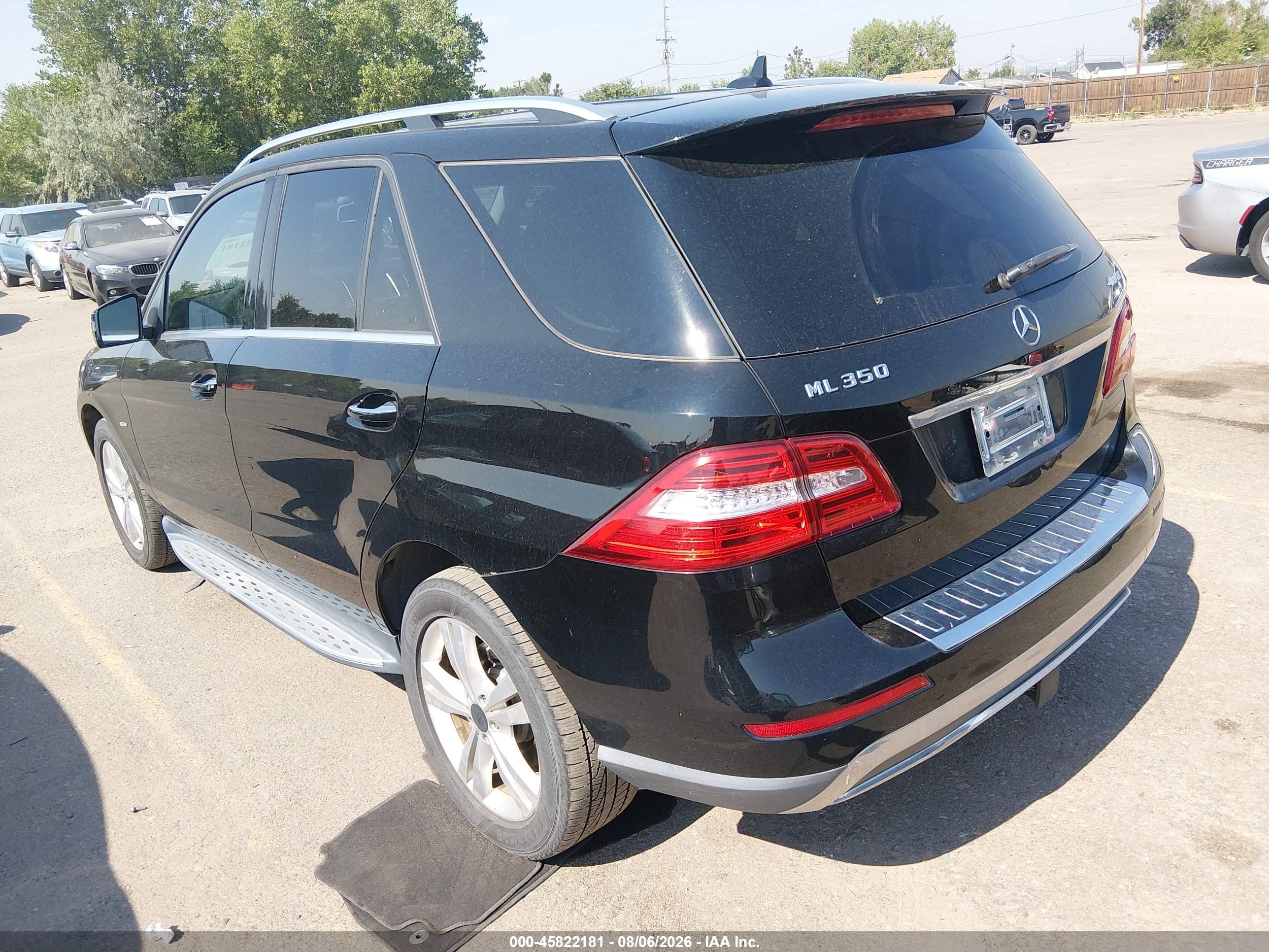 2012 Mercedes-benz Ml 350 4matic Черный vin: 4JGDA5HB8CA068350