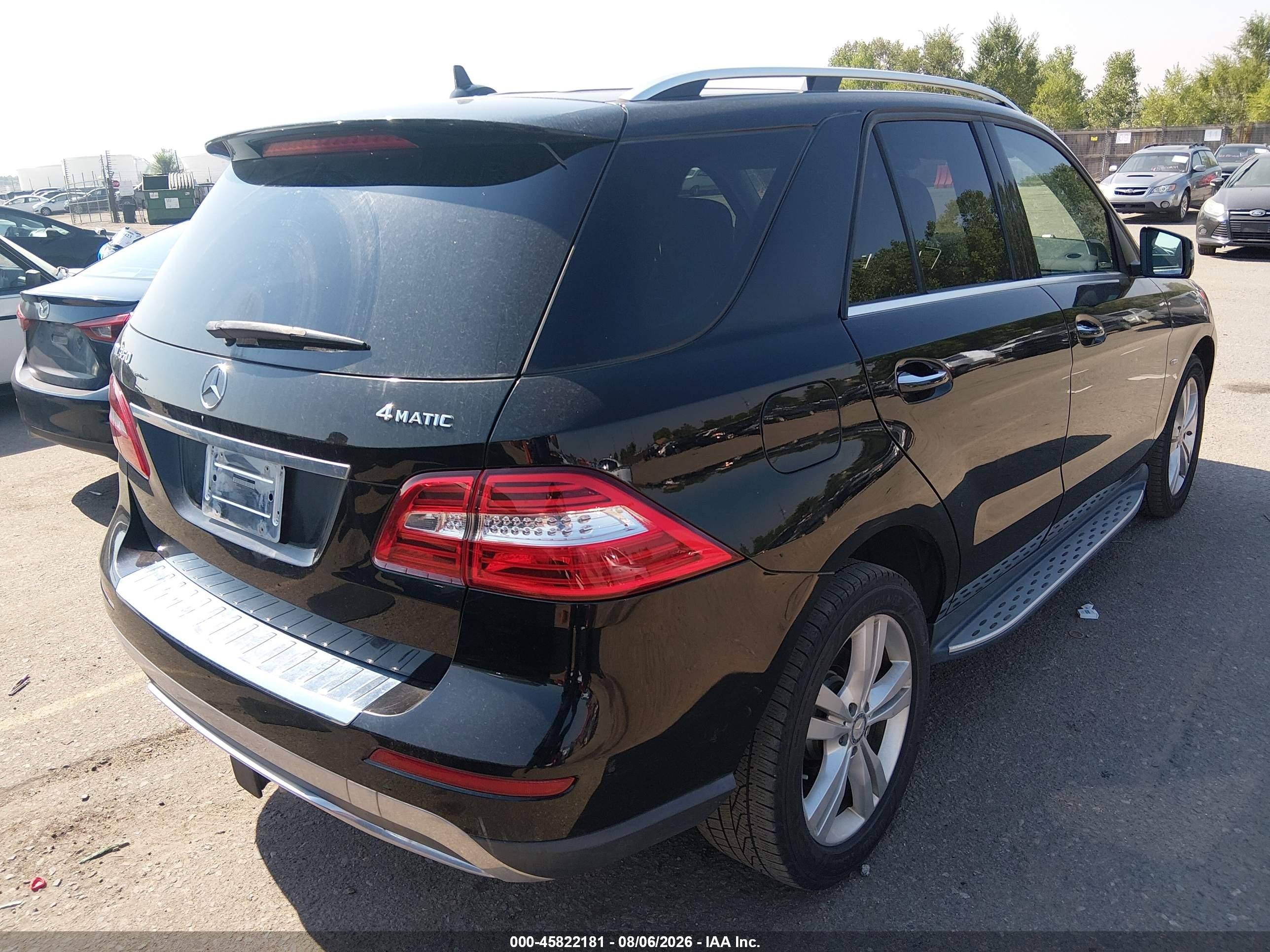2012 Mercedes-benz Ml 350 4matic Черный vin: 4JGDA5HB8CA068350
