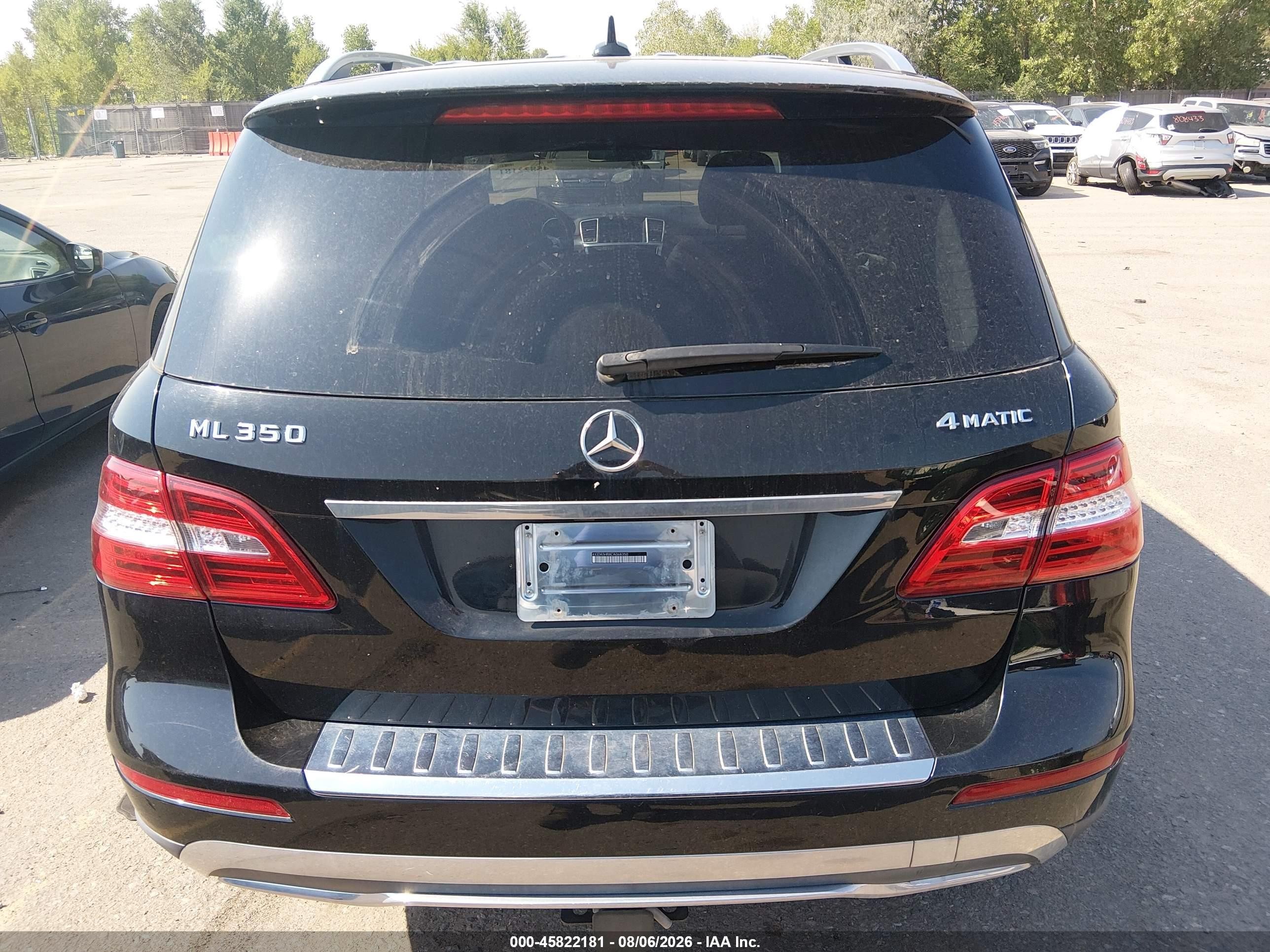 2012 Mercedes-benz Ml 350 4matic Черный vin: 4JGDA5HB8CA068350