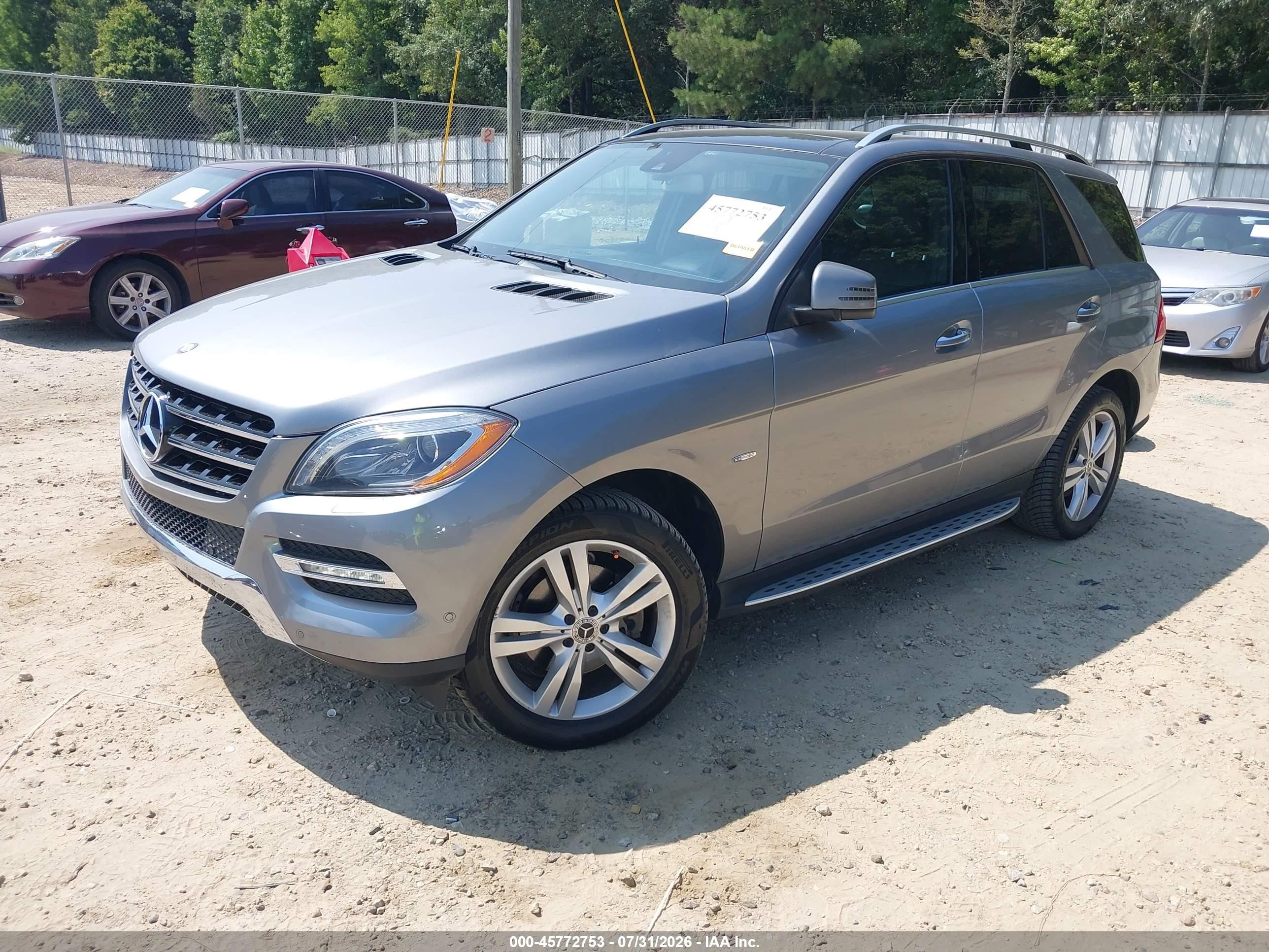 2012 Mercedes-benz Ml 350 4matic Silver vin: 4JGDA5HB8CA071166