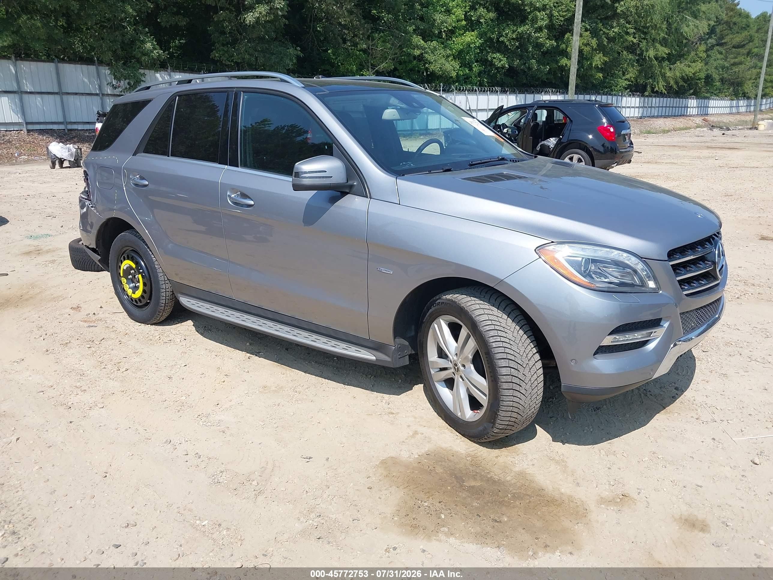 2012 Mercedes-benz Ml 350 4matic Silver vin: 4JGDA5HB8CA071166