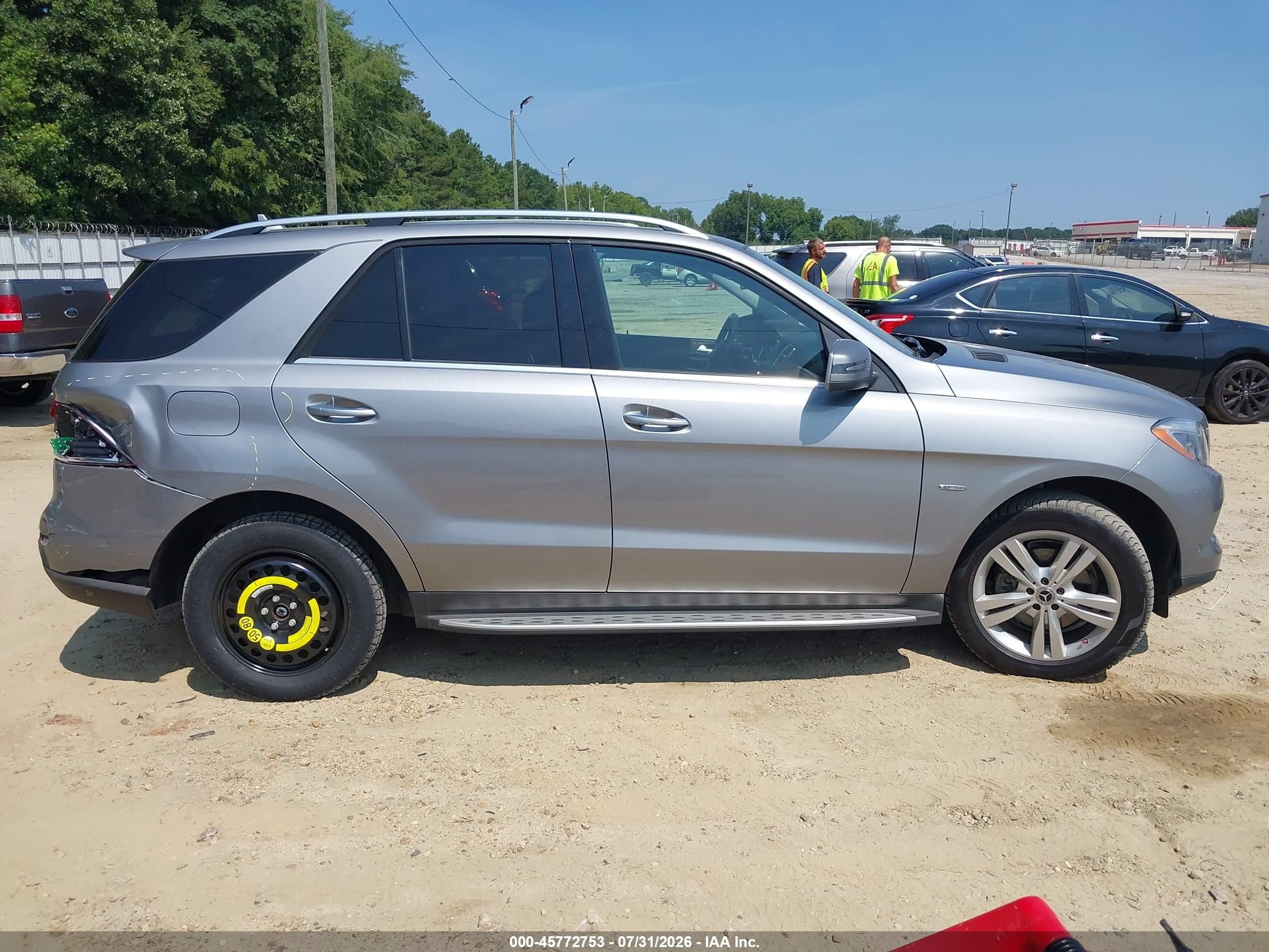 2012 Mercedes-benz Ml 350 4matic Silver vin: 4JGDA5HB8CA071166