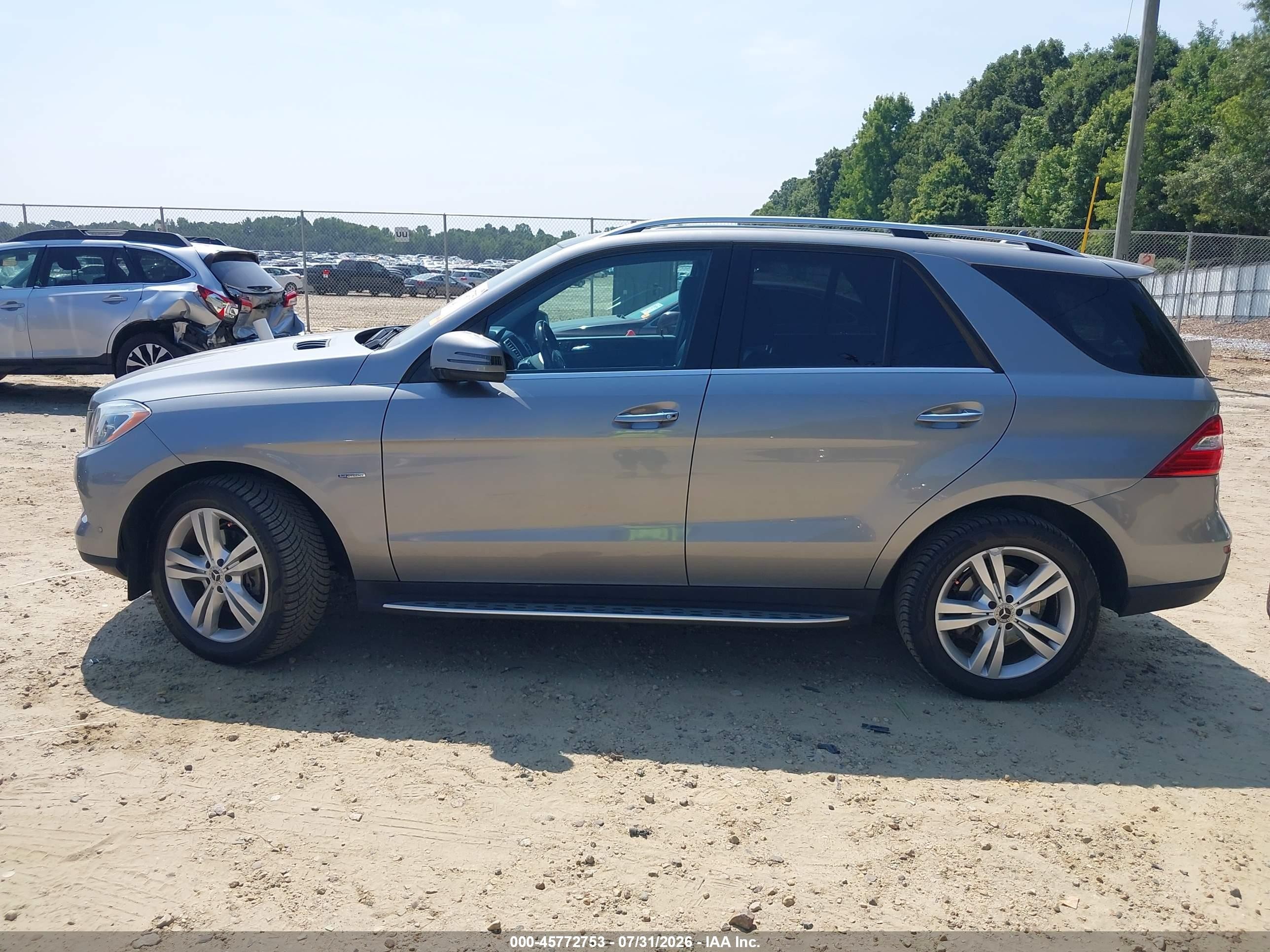 2012 Mercedes-benz Ml 350 4matic Silver vin: 4JGDA5HB8CA071166