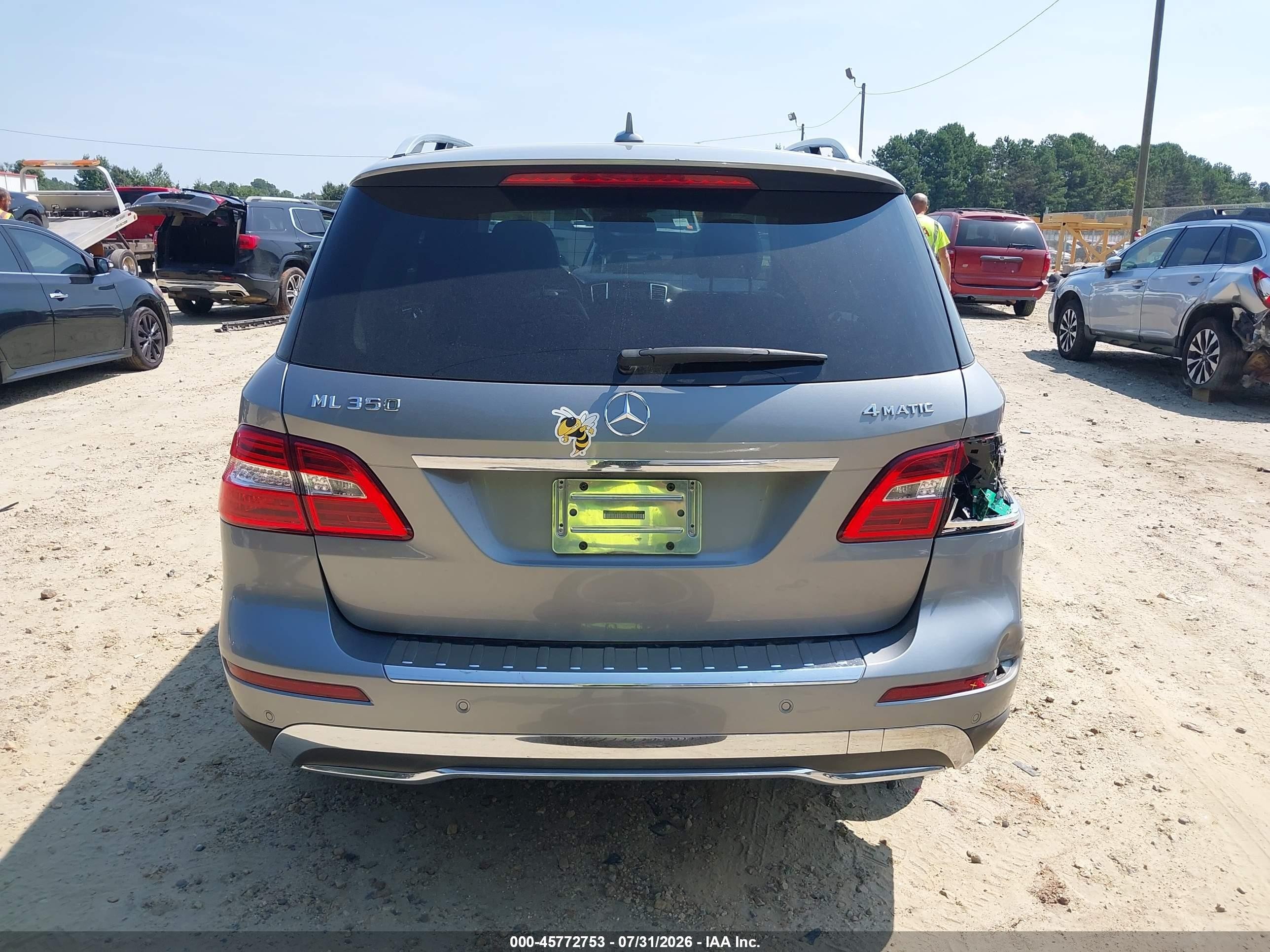 2012 Mercedes-benz Ml 350 4matic Silver vin: 4JGDA5HB8CA071166