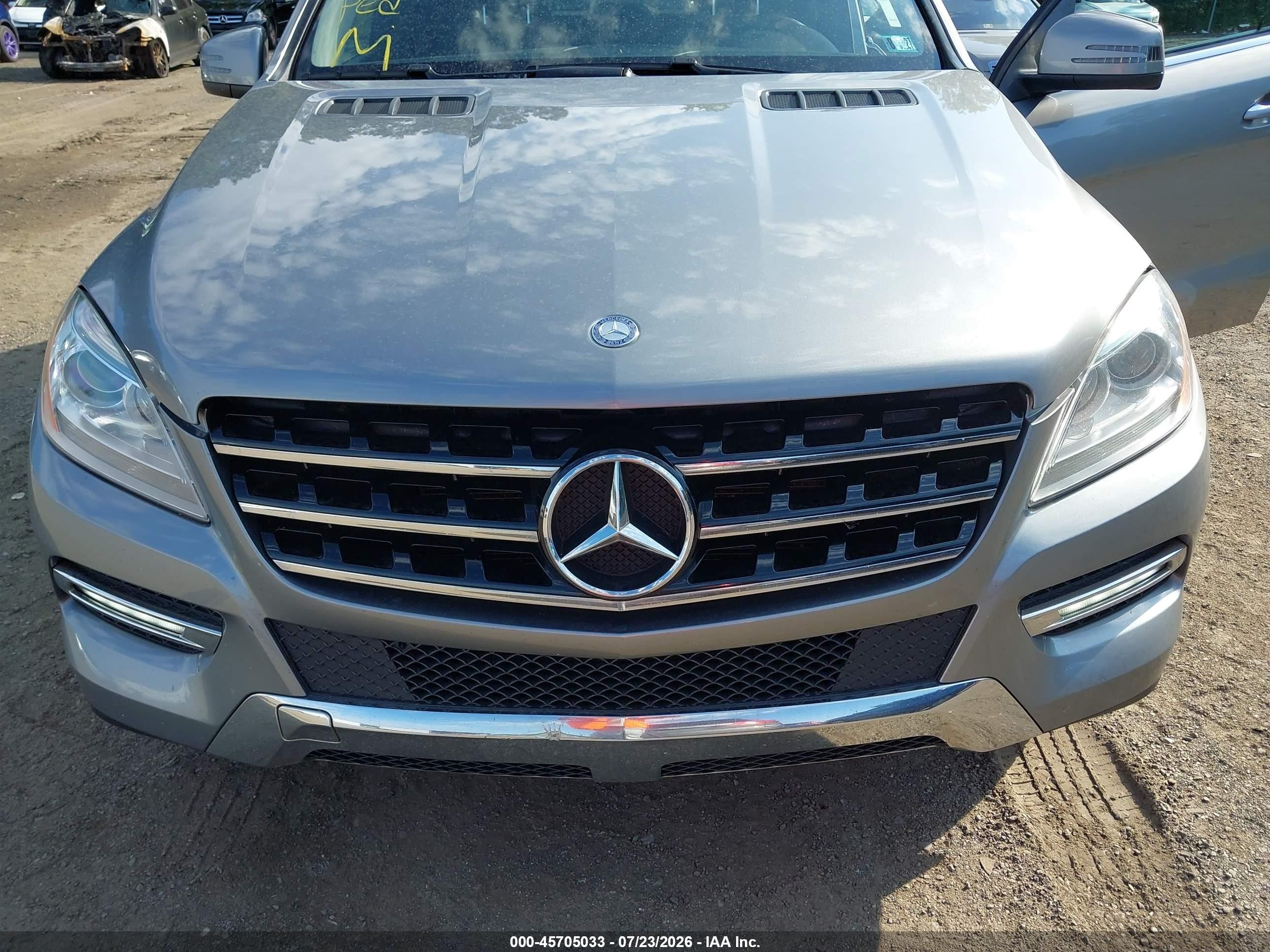 2012 Mercedes-benz Ml 350 4matic Gray vin: 4JGDA5HB8CA079297