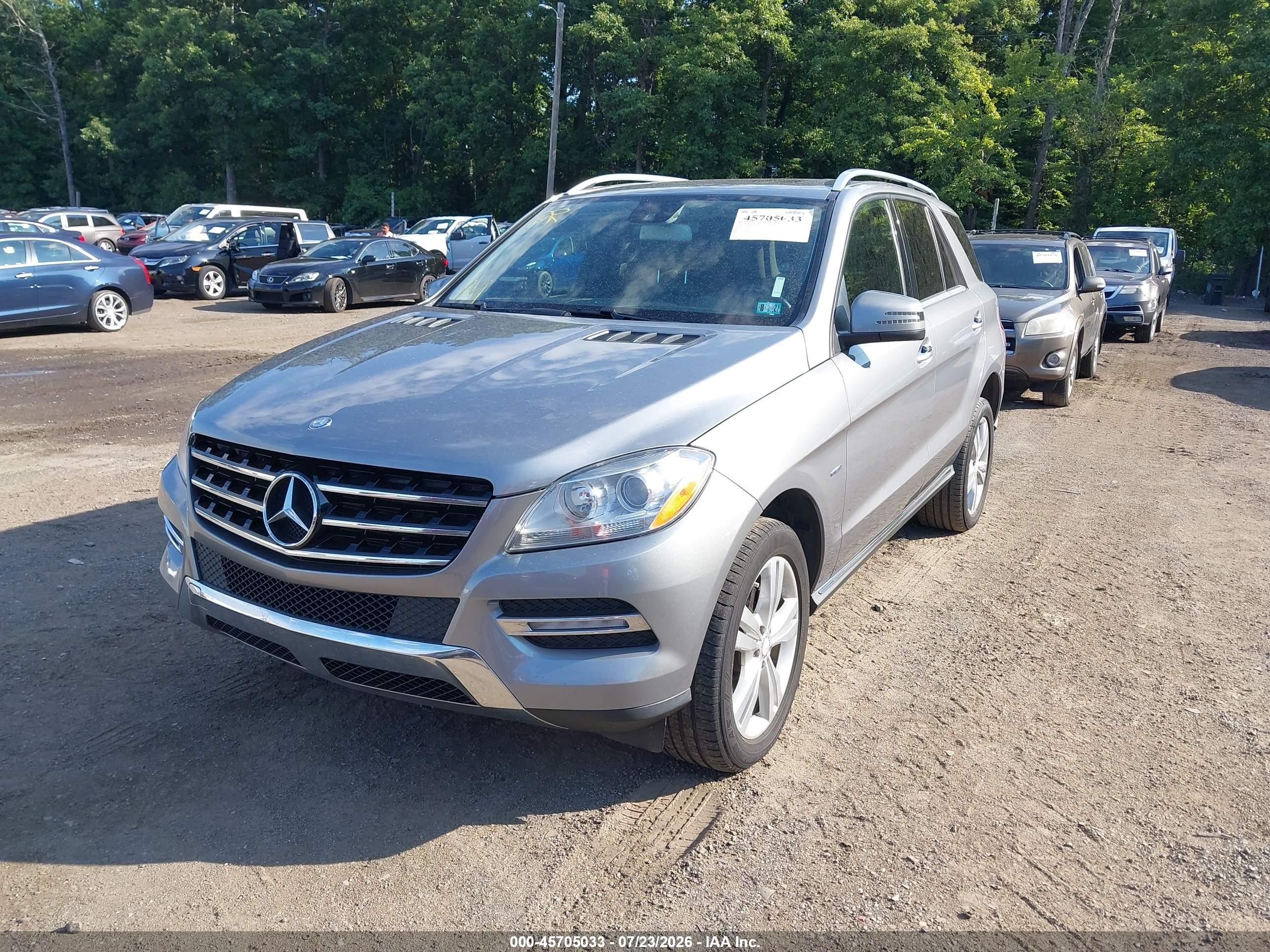 2012 Mercedes-benz Ml 350 4matic Gray vin: 4JGDA5HB8CA079297