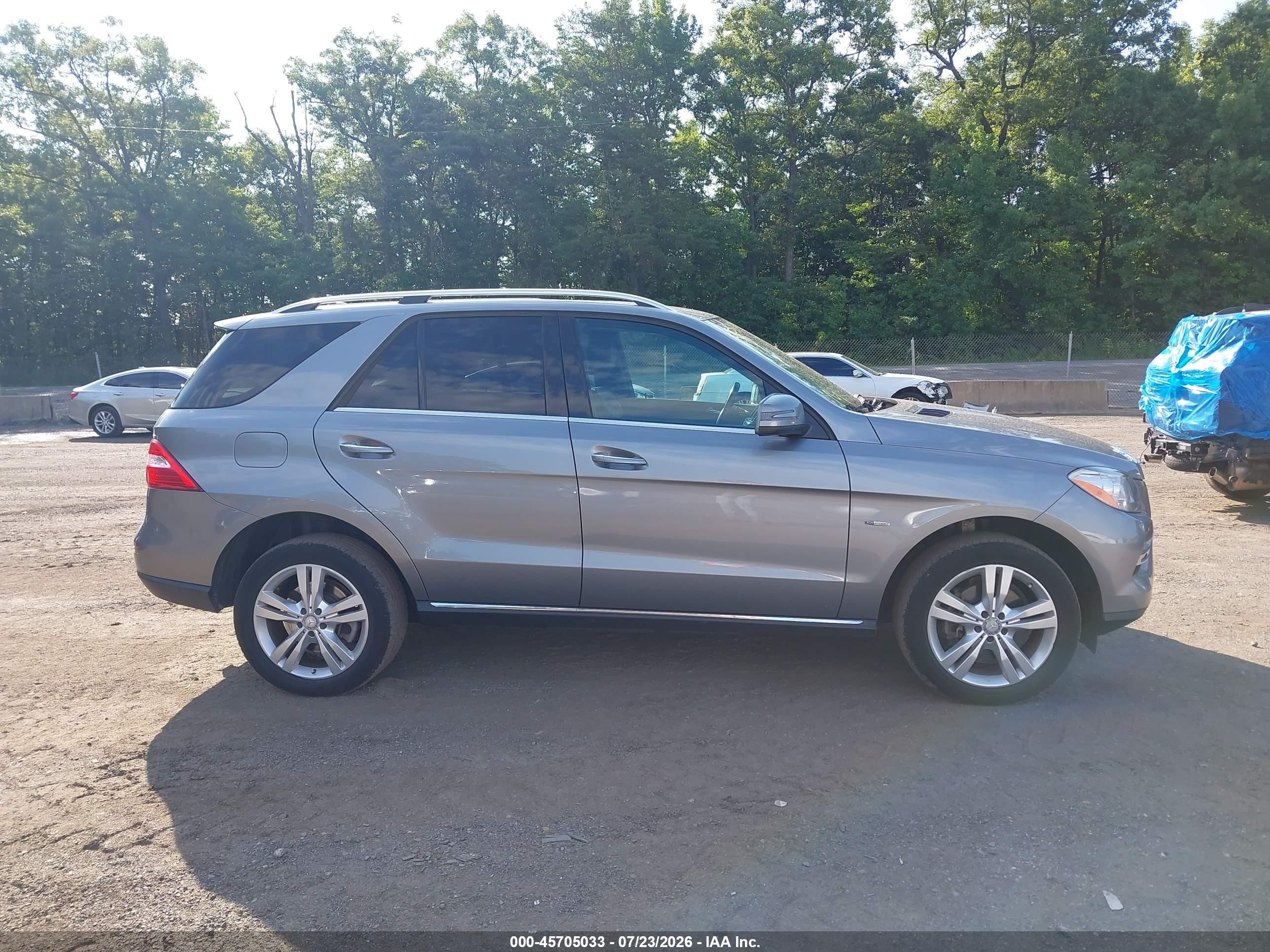 2012 Mercedes-benz Ml 350 4matic Gray vin: 4JGDA5HB8CA079297