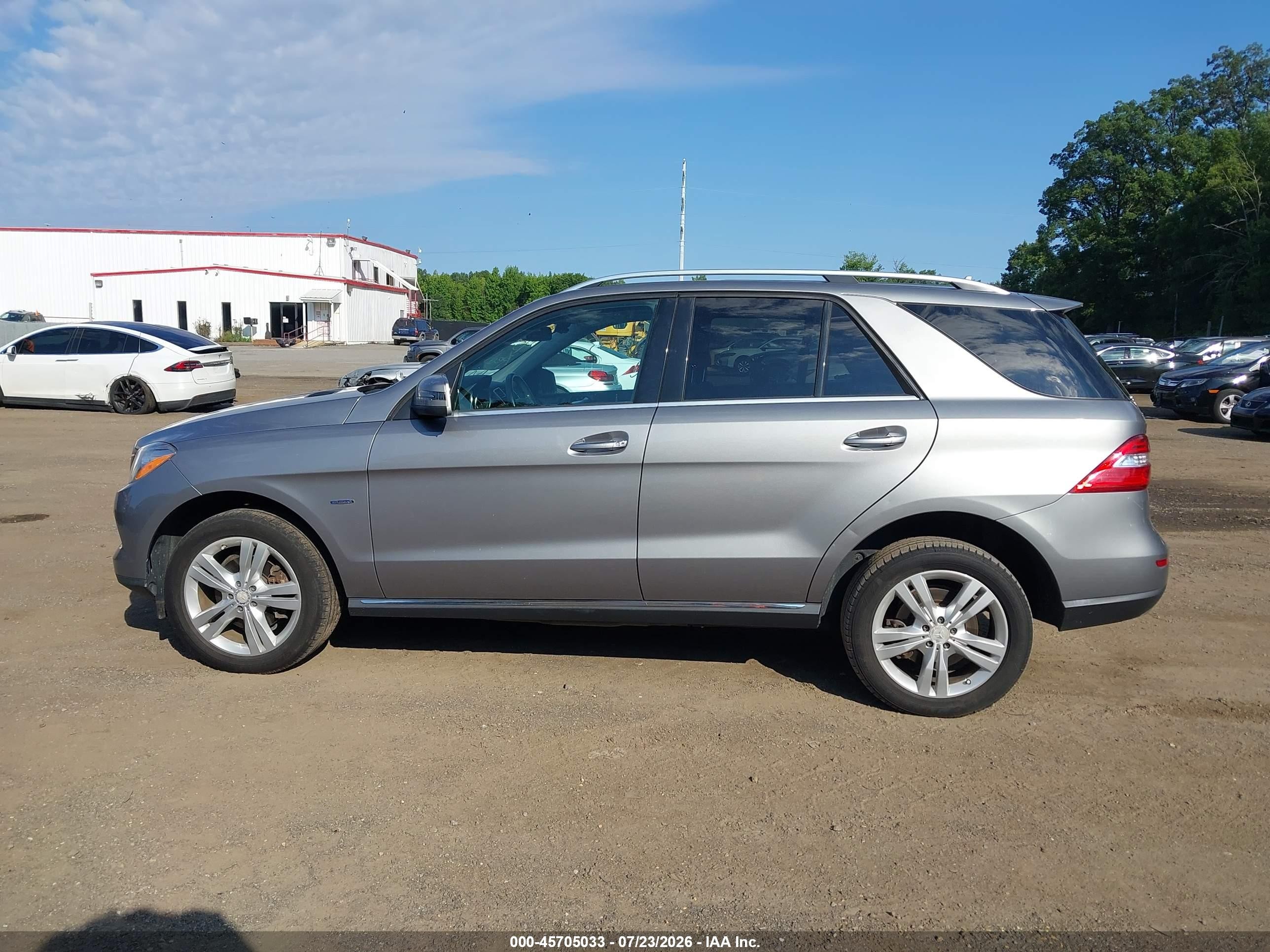 2012 Mercedes-benz Ml 350 4matic Gray vin: 4JGDA5HB8CA079297