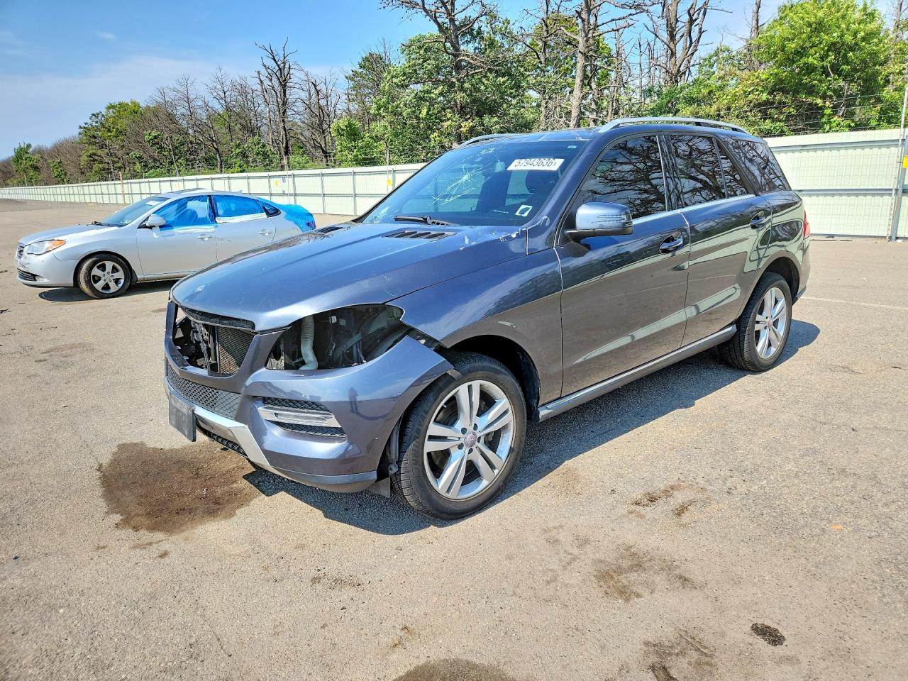 2014 Mercedes-benz Ml 350 4matic Gray vin: 4JGDA5HB8EA319323