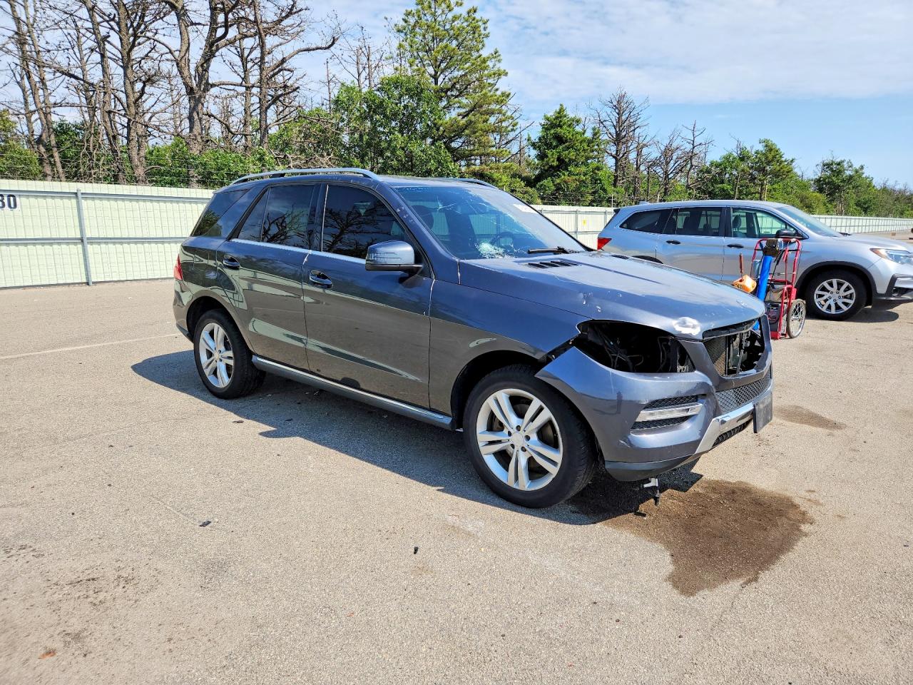2014 Mercedes-benz Ml 350 4matic Gray vin: 4JGDA5HB8EA319323
