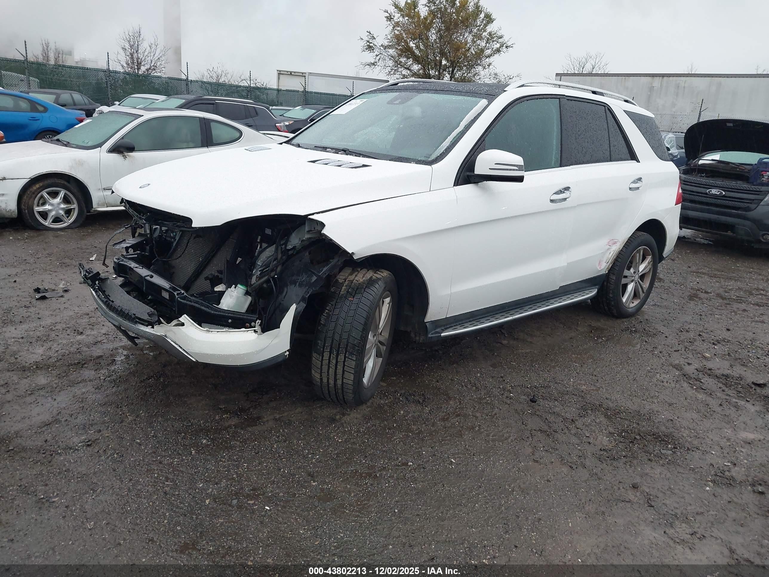 2014 Mercedes-benz Ml 350 4matic White vin: 4JGDA5HB8EA363368