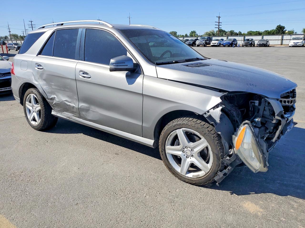 2014 Mercedes-benz Ml 350 4matic Gray vin: 4JGDA5HB8EA400726