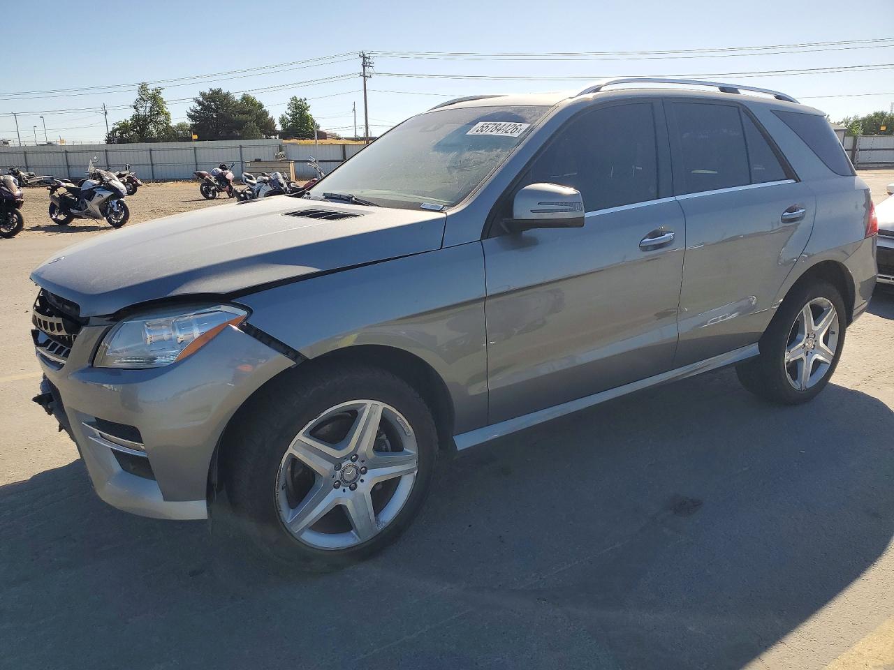 2014 Mercedes-benz Ml 350 4matic Gray vin: 4JGDA5HB8EA400726